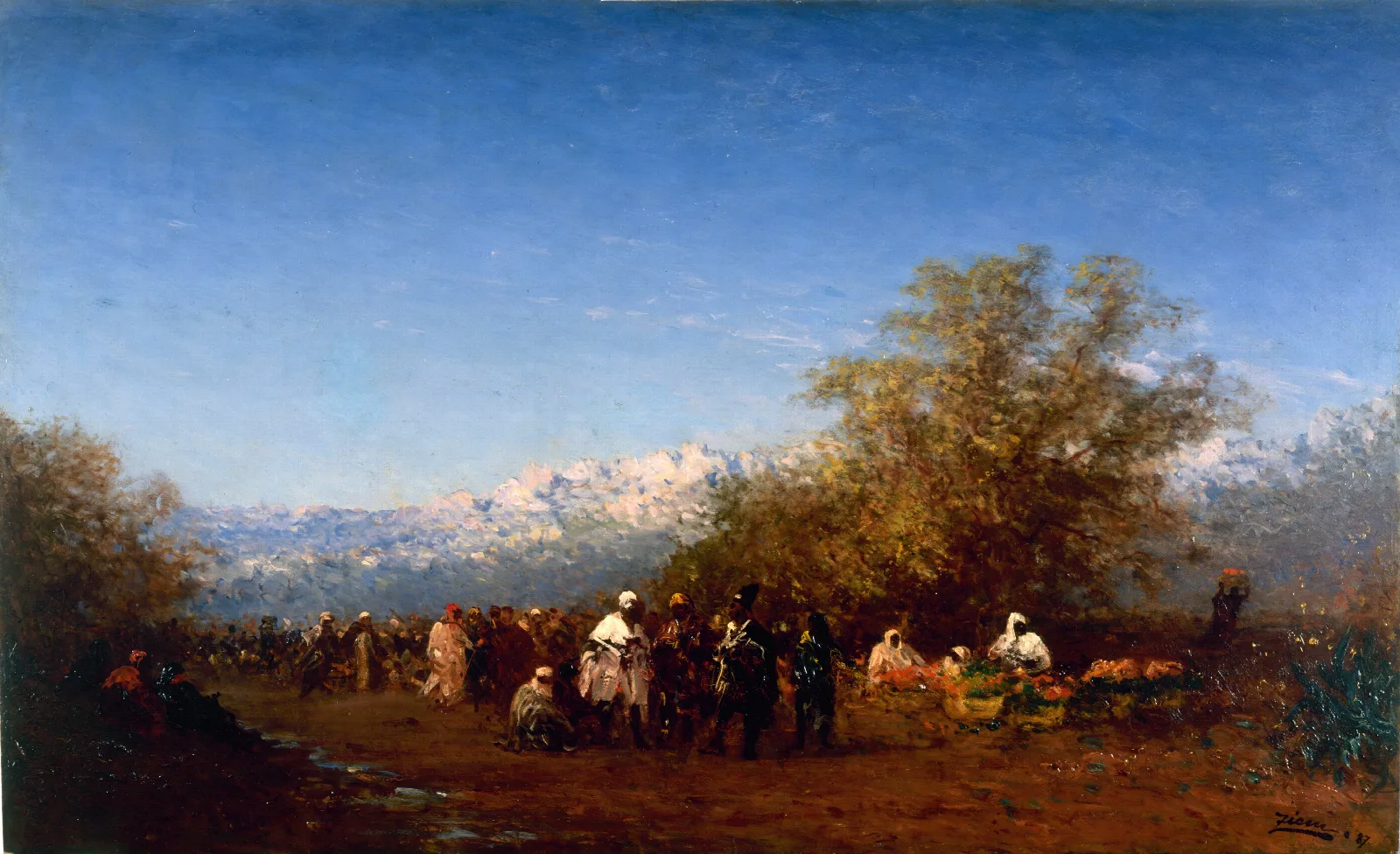 Marche A Fez Wall Art by Félix Ziem - Canvas Print
