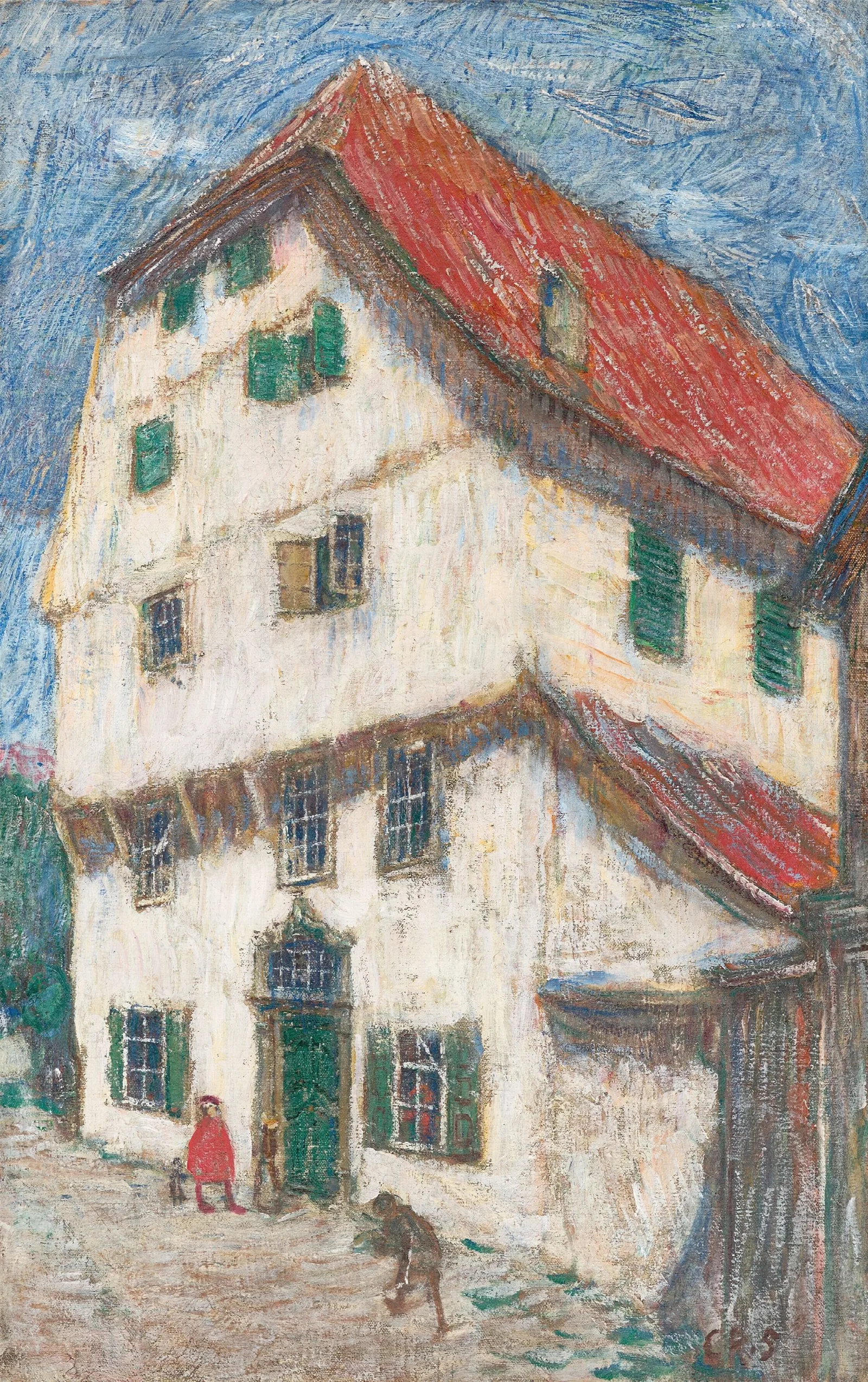 Haus Der Familie Andernach In Soest Wall Art by Christian Rohlfs - Canvas Print