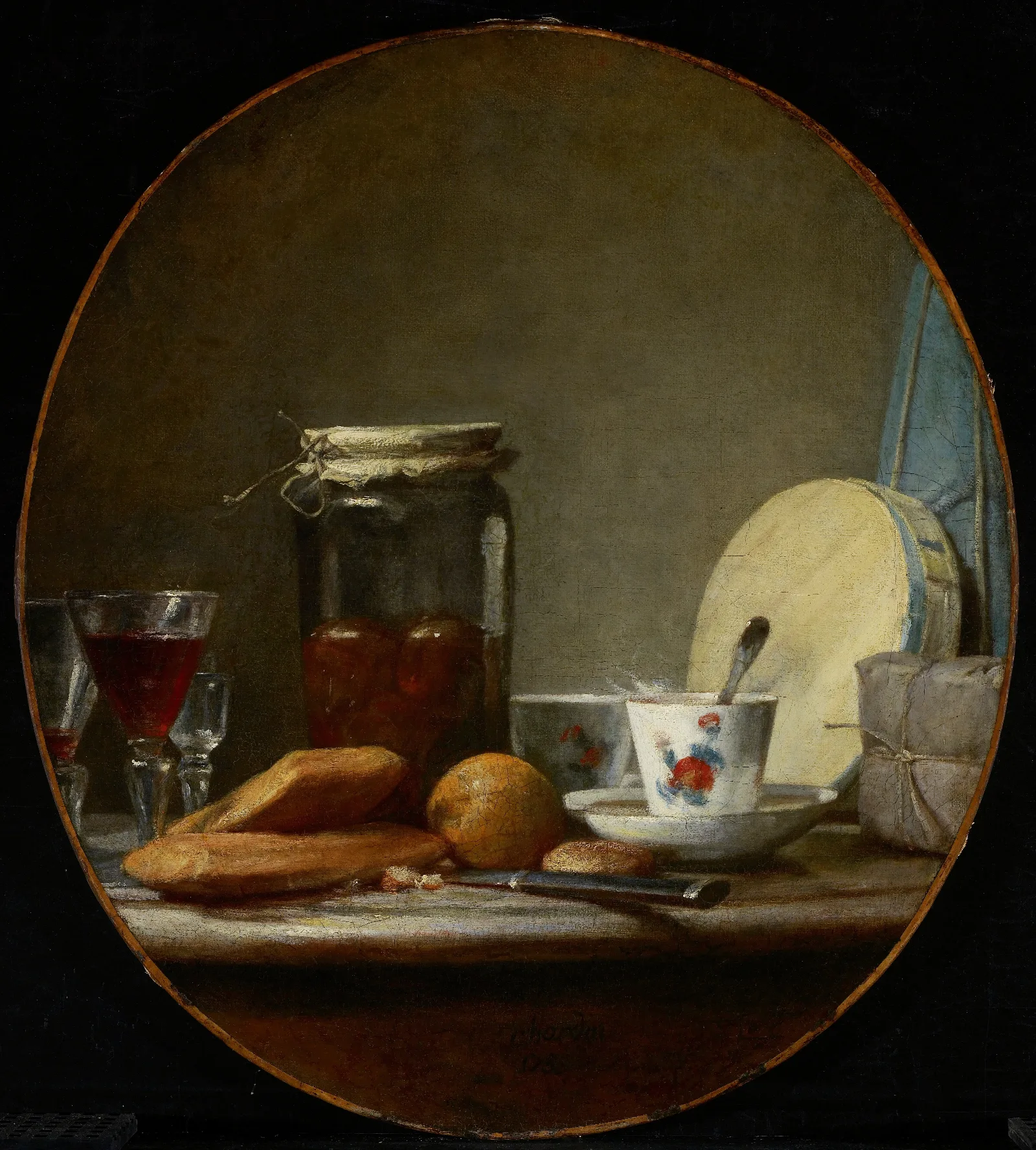 Jar Of Apricots Wall Art by Jean Siméon Chardin - Canvas Print