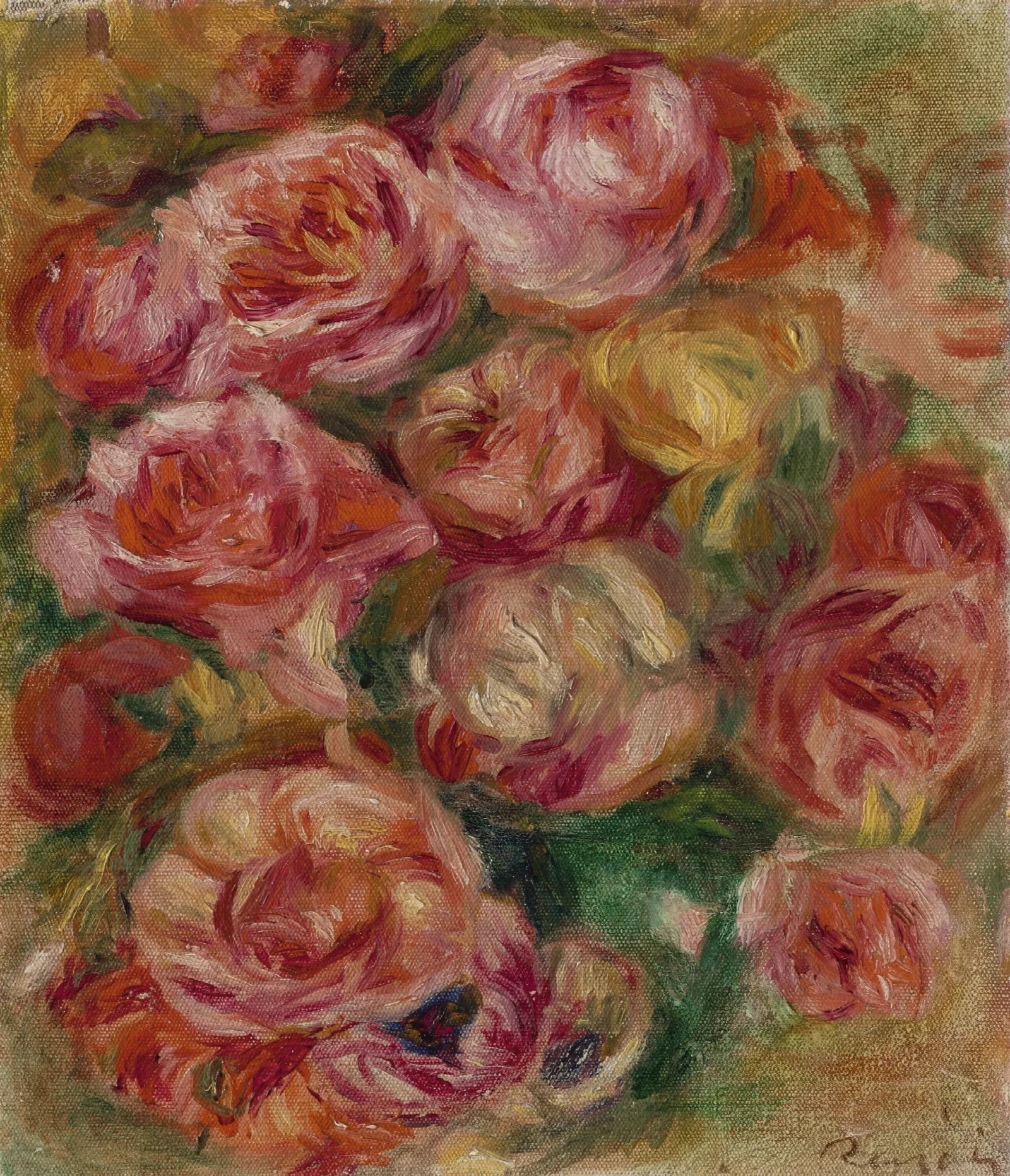Jete De Roses Wall Art by Pierre-Auguste Renoir - Canvas Print