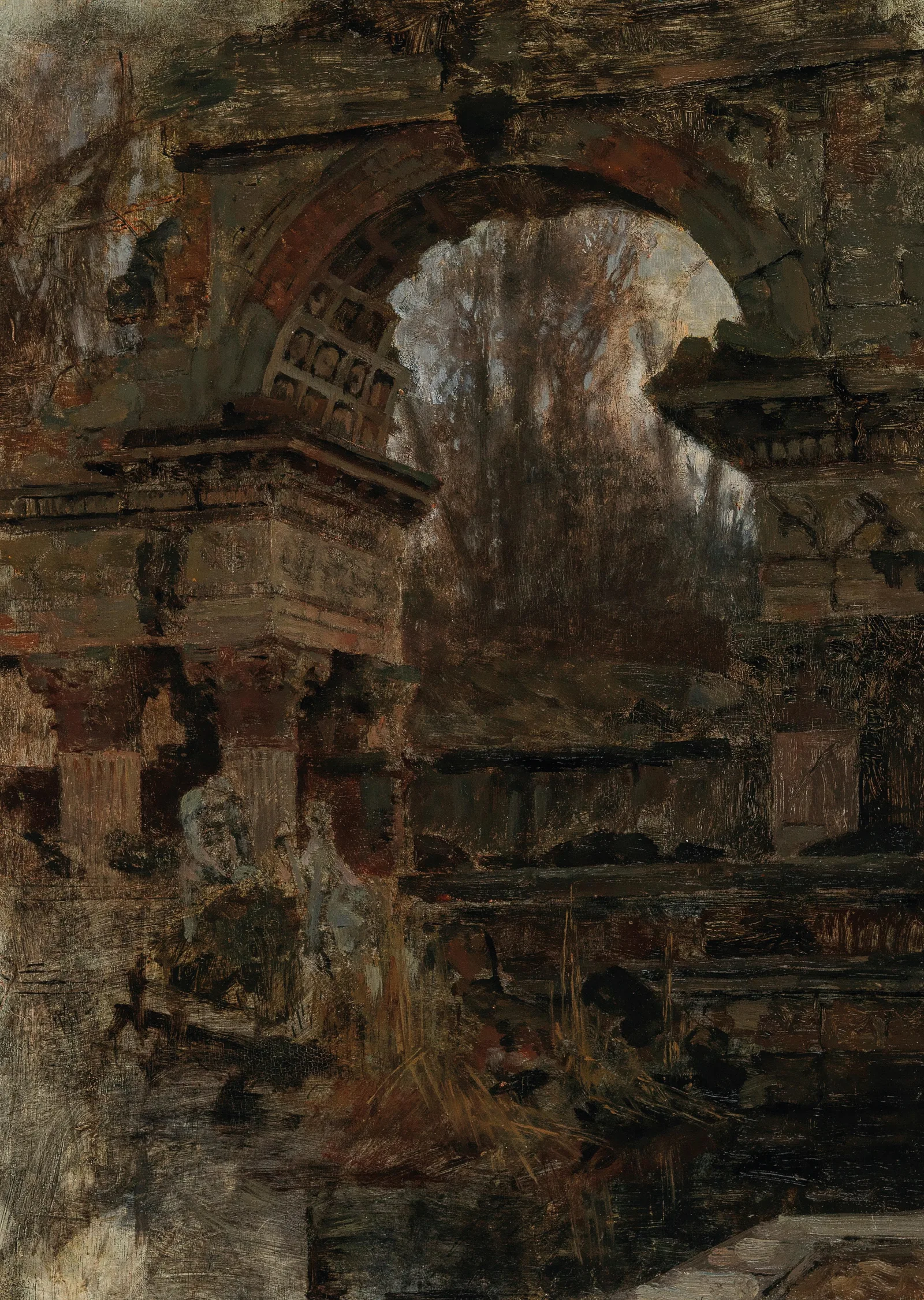 Romische Ruine In Schonbrunn Wall Art by Carl Moll - Canvas Print