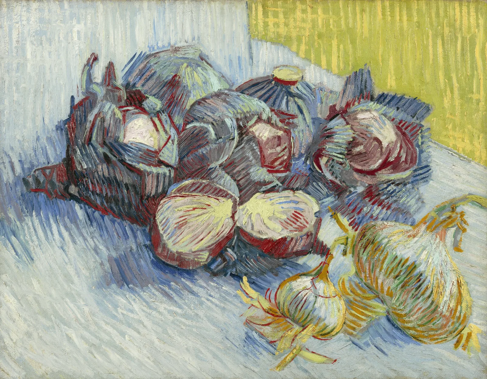 Red Cabbages And Onions Wall Art by Vincent van Gogh - Canvas Print