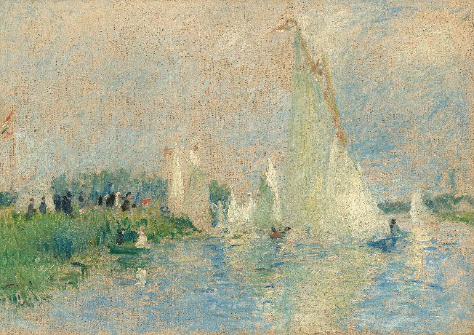 Regatta At Argenteuil Wall Art by Pierre-Auguste Renoir - Canvas Print