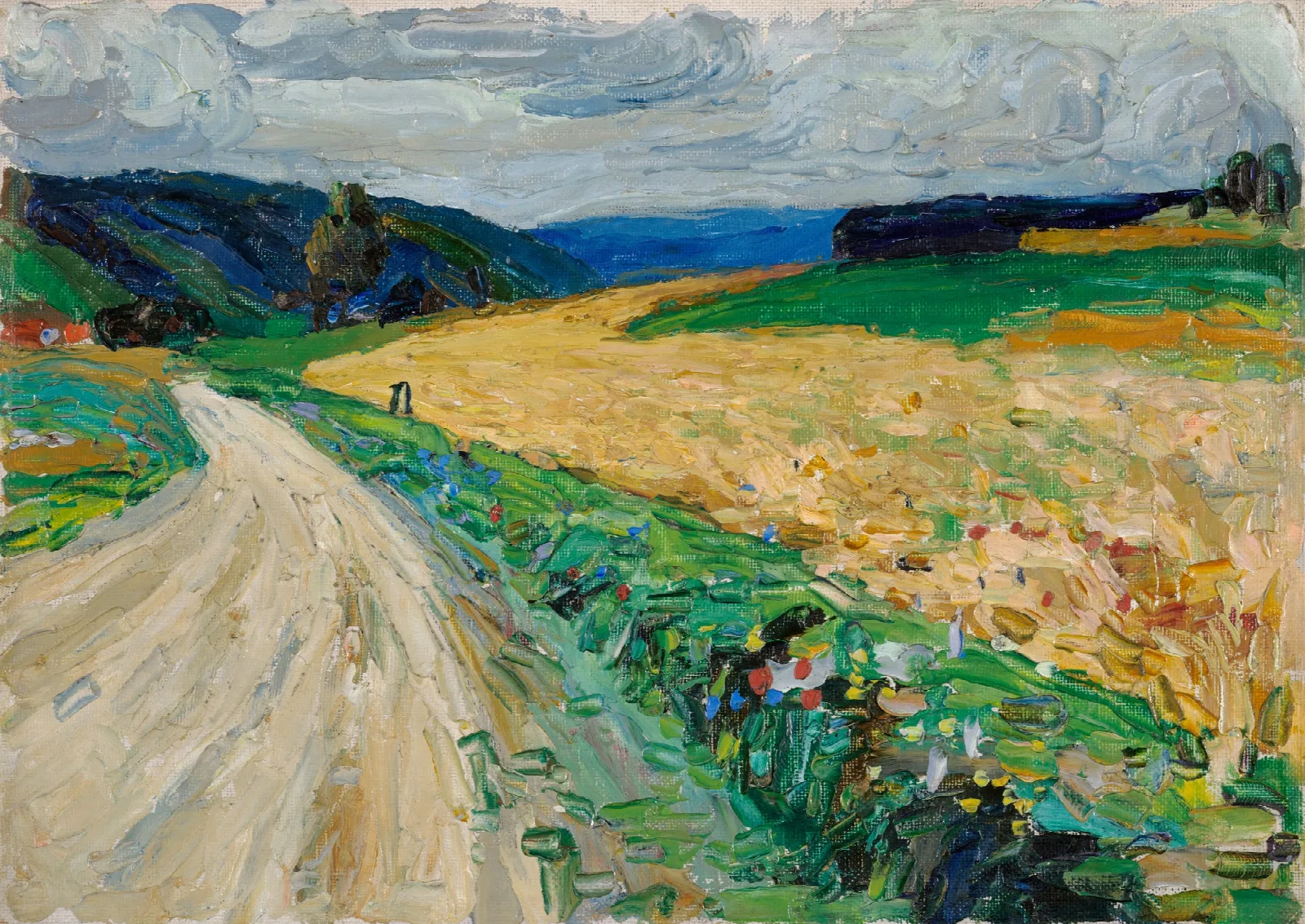 Kallmunz Nature Study On The Yellow Stagecoach Wall Art by Wassily Kandinsky - Canvas Print
