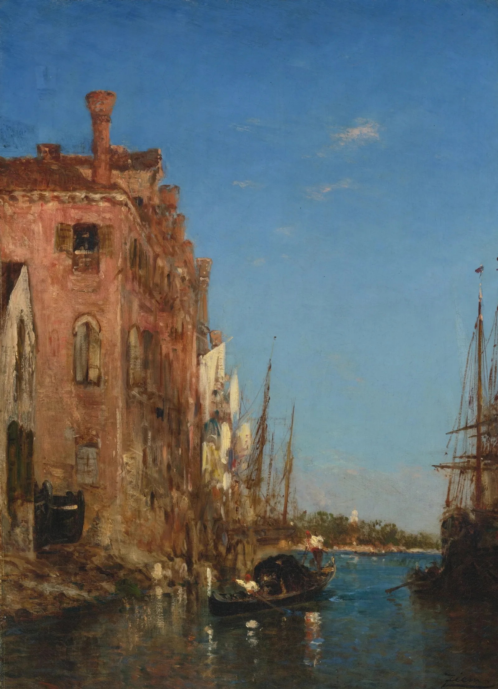 Gondole A Venise Wall Art by Félix Ziem - Canvas Print