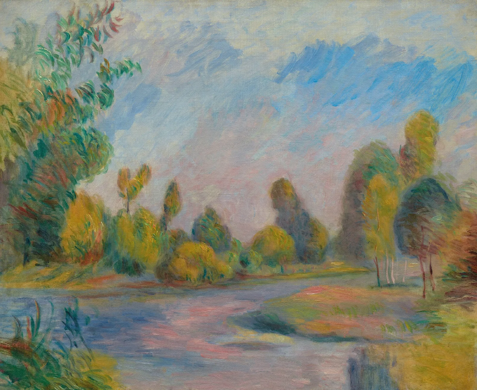 Au Bord De La Riviere 2 Wall Art by Pierre-Auguste Renoir - Canvas Print