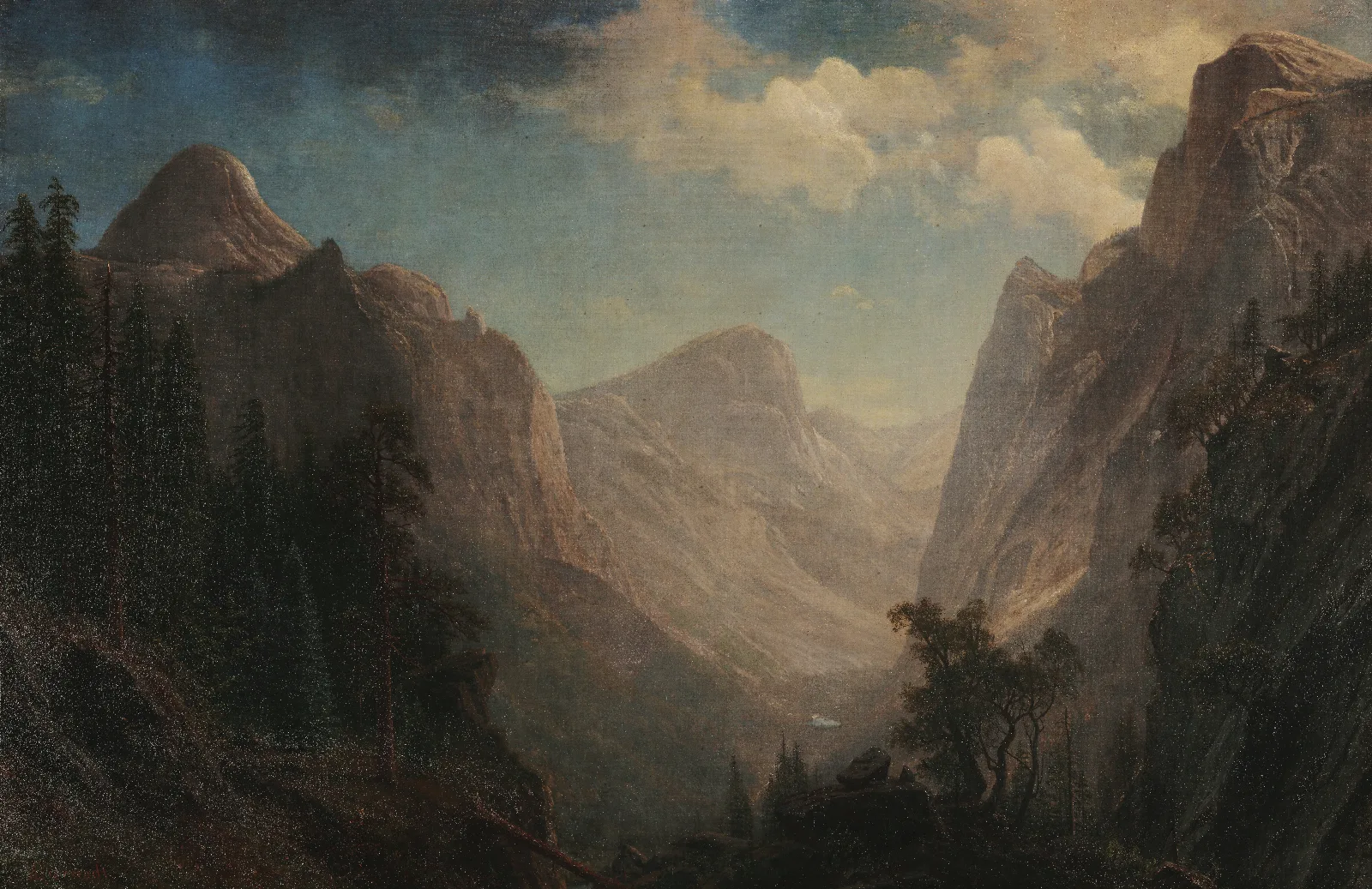 View In The Yosemite Valley Wall Art by Albert Bierstadt - Canvas Print