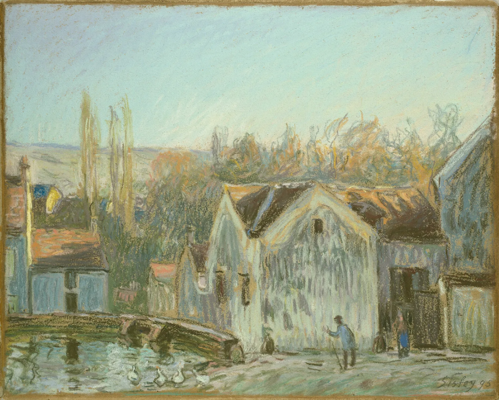 A Corner Of Moret Sur Loing Wall Art by Alfred Sisley - Canvas Print