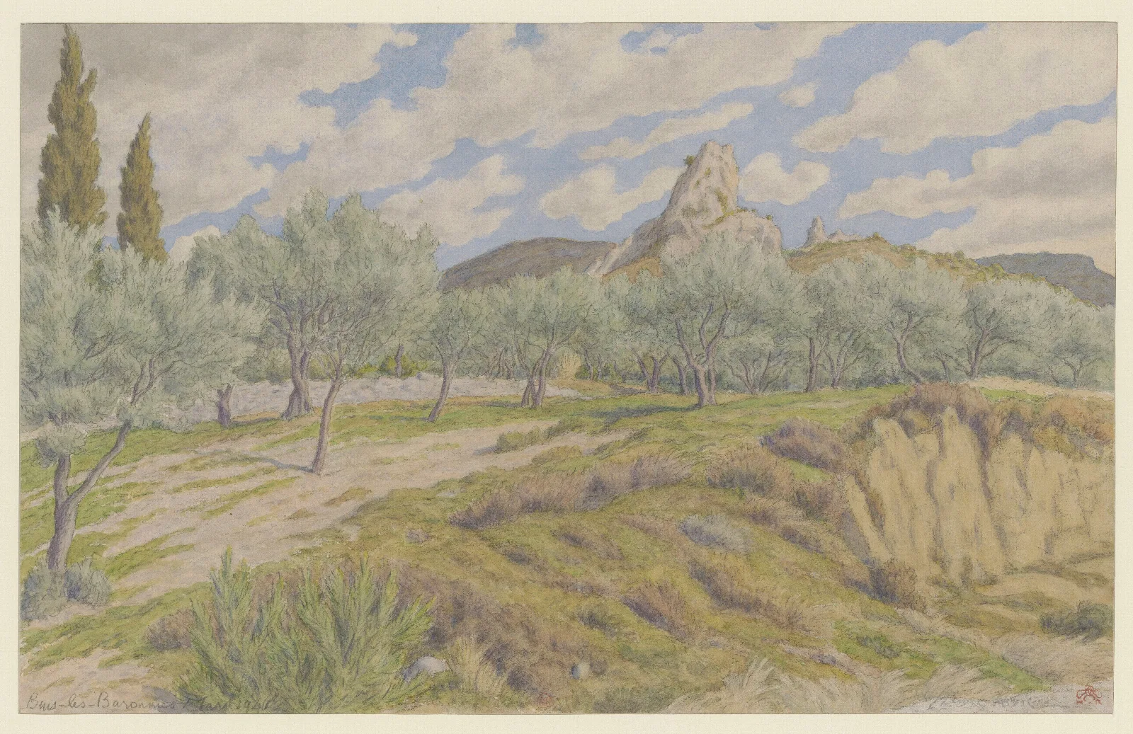 Buis Les Baronnies La Petite Aiguille Wall Art by Henri Rivière - Canvas Print