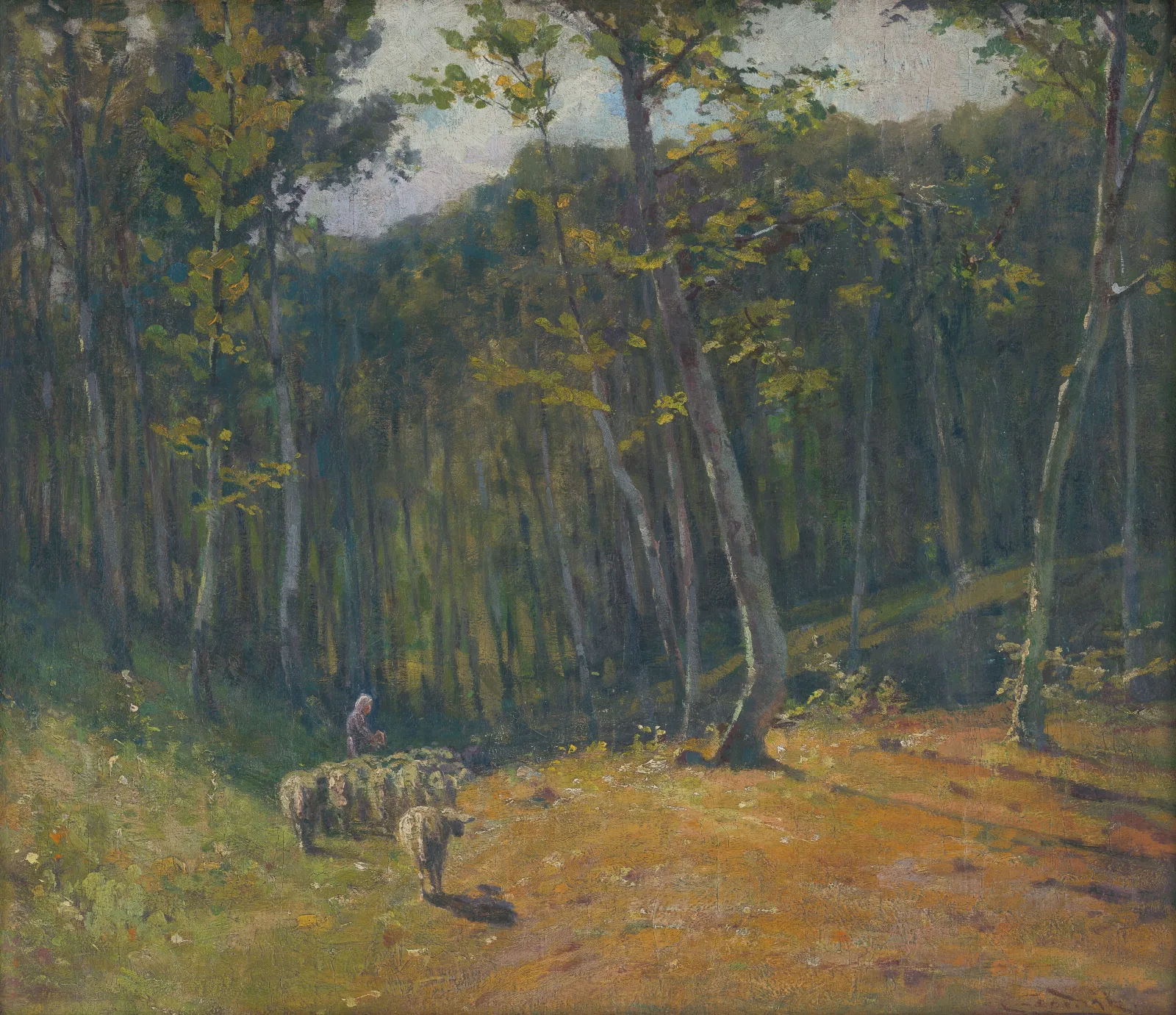Forest With Sheep Wall Art by Ľudovít Čordák - Canvas Print