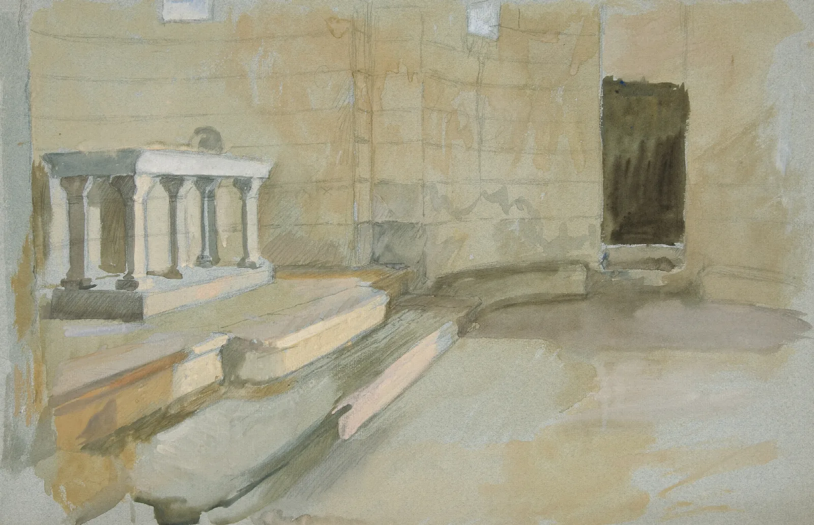 Study For The Quest Of The Holy Grail Series Of Fifteen Paintings For The Boston Public Library Completed In 1901 Wall Art by Edwin Austin Abbey - Canvas Print
