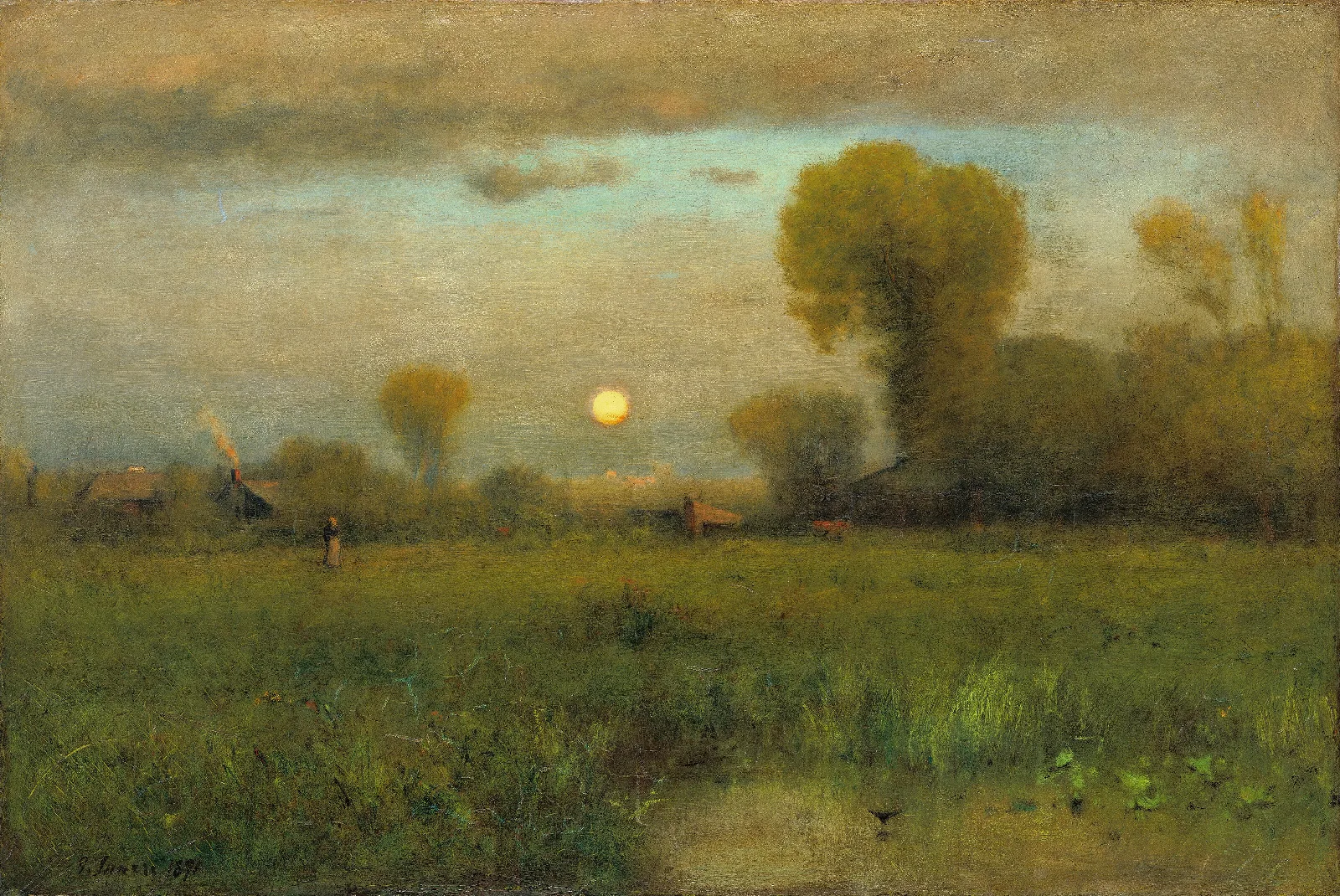 Harvest Moon Wall Art by George Inness - Canvas Print