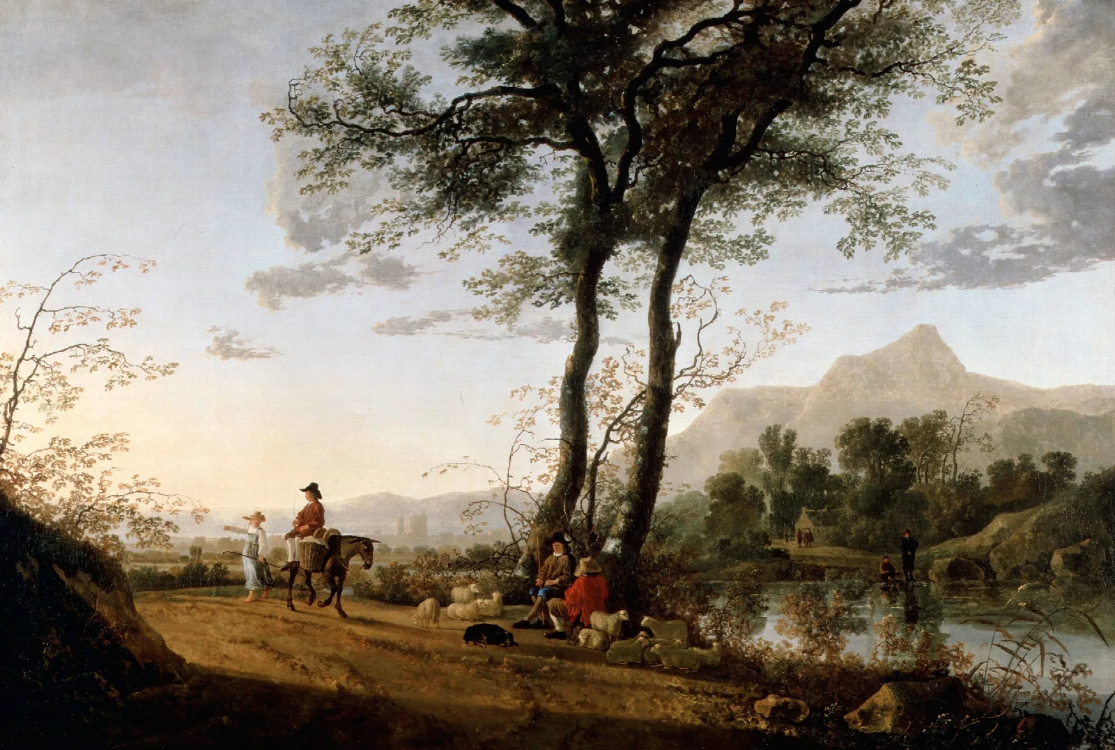 A Road Near A River Wall Art by Aelbert Cuyp - Canvas Print