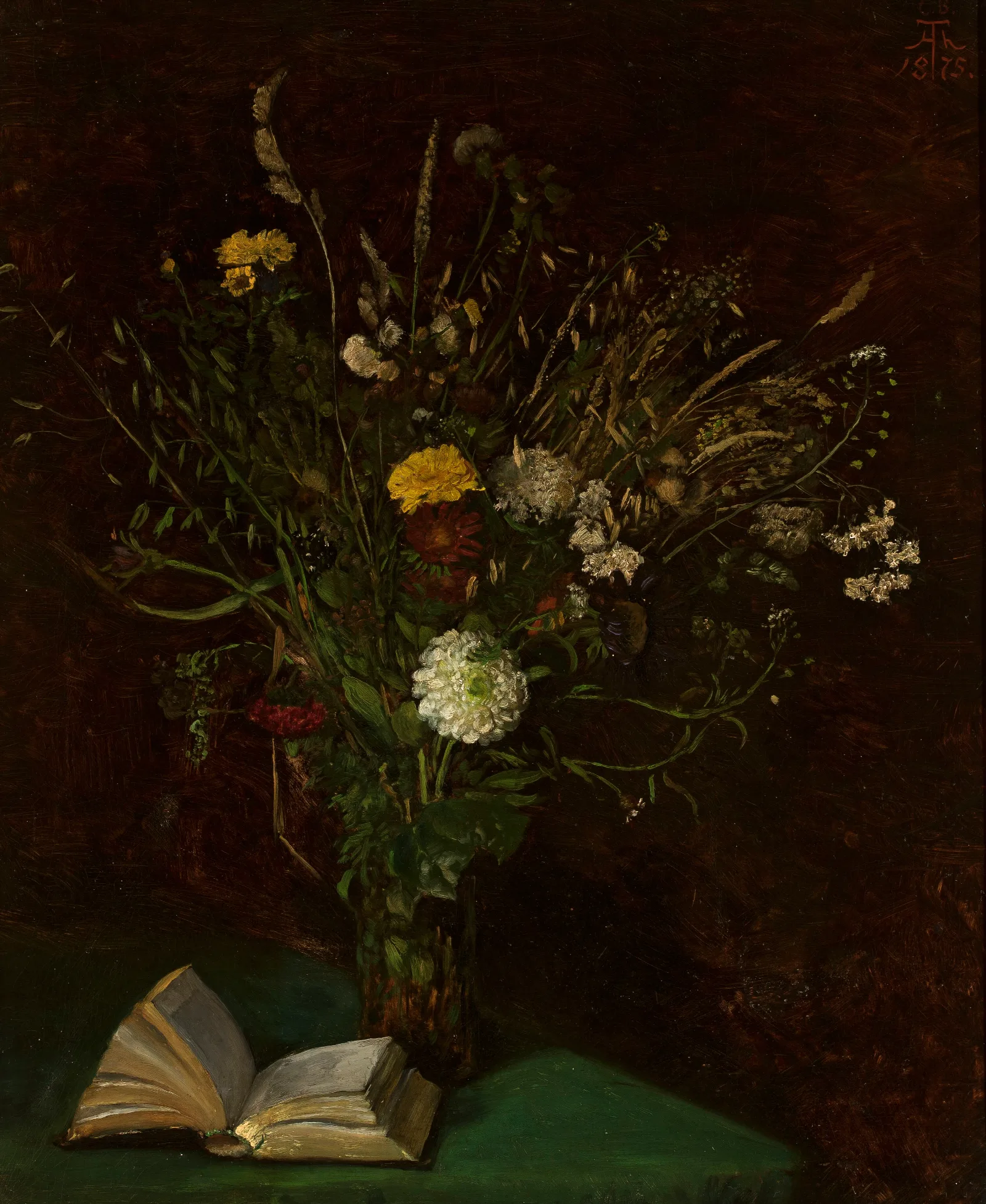 Vase With Flowers 4 Wall Art by Hans Thoma - Canvas Print