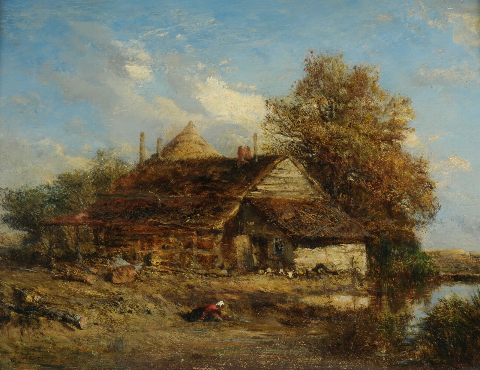 La Chaumiere 2 Wall Art by Félix Ziem - Canvas Print