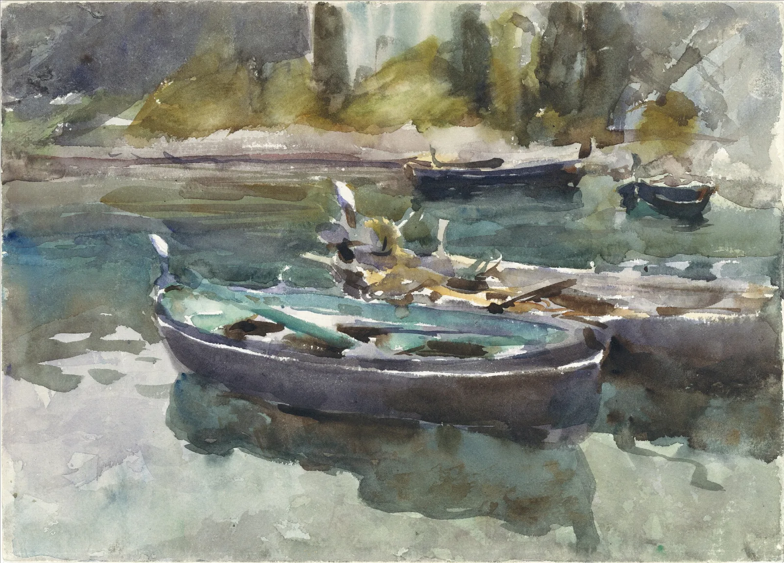 Small Boats Wall Art by John Singer Sargent - Canvas Print