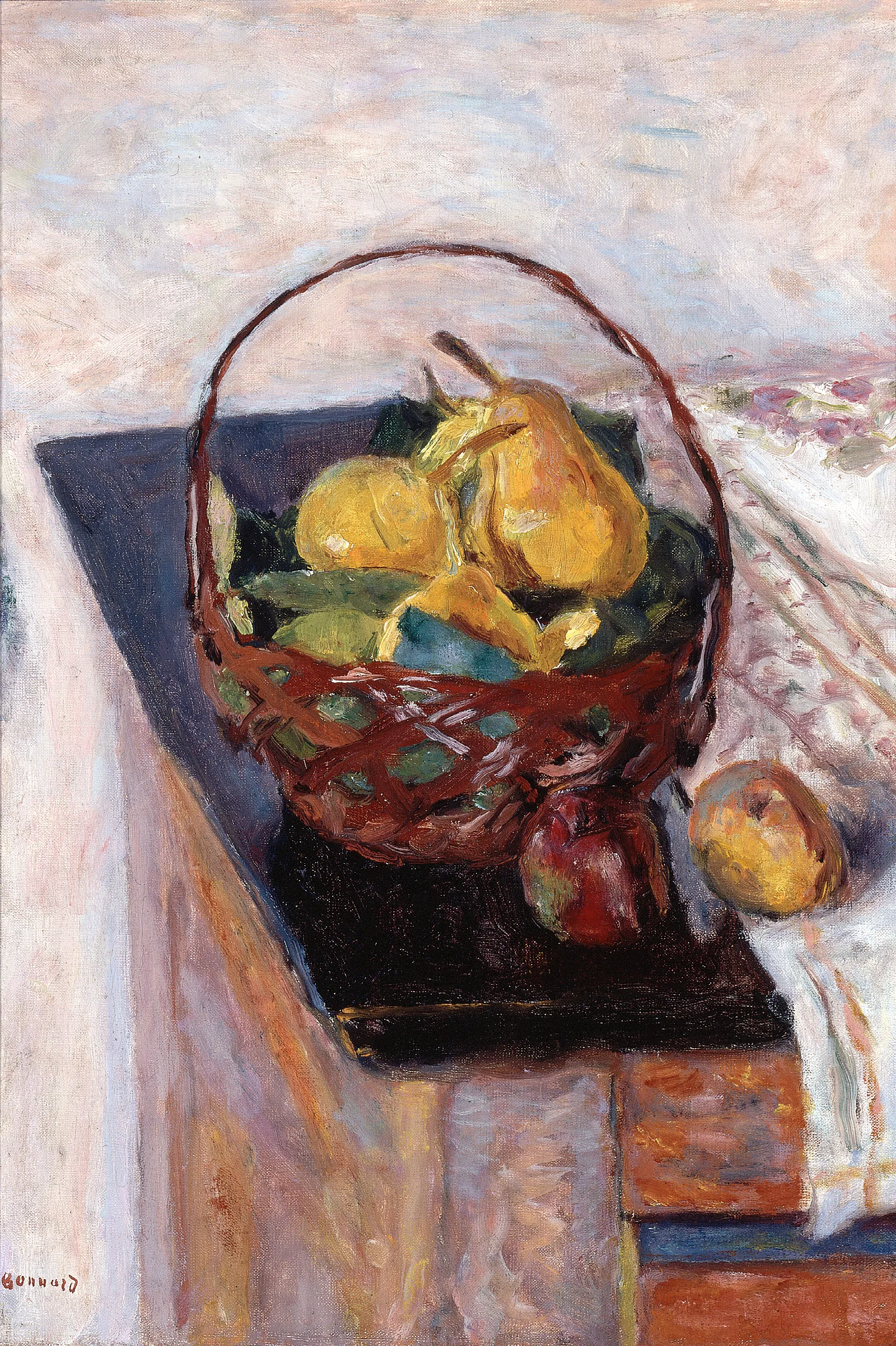 The Basket Of Fruit Wall Art by Pierre Bonnard - Canvas Print