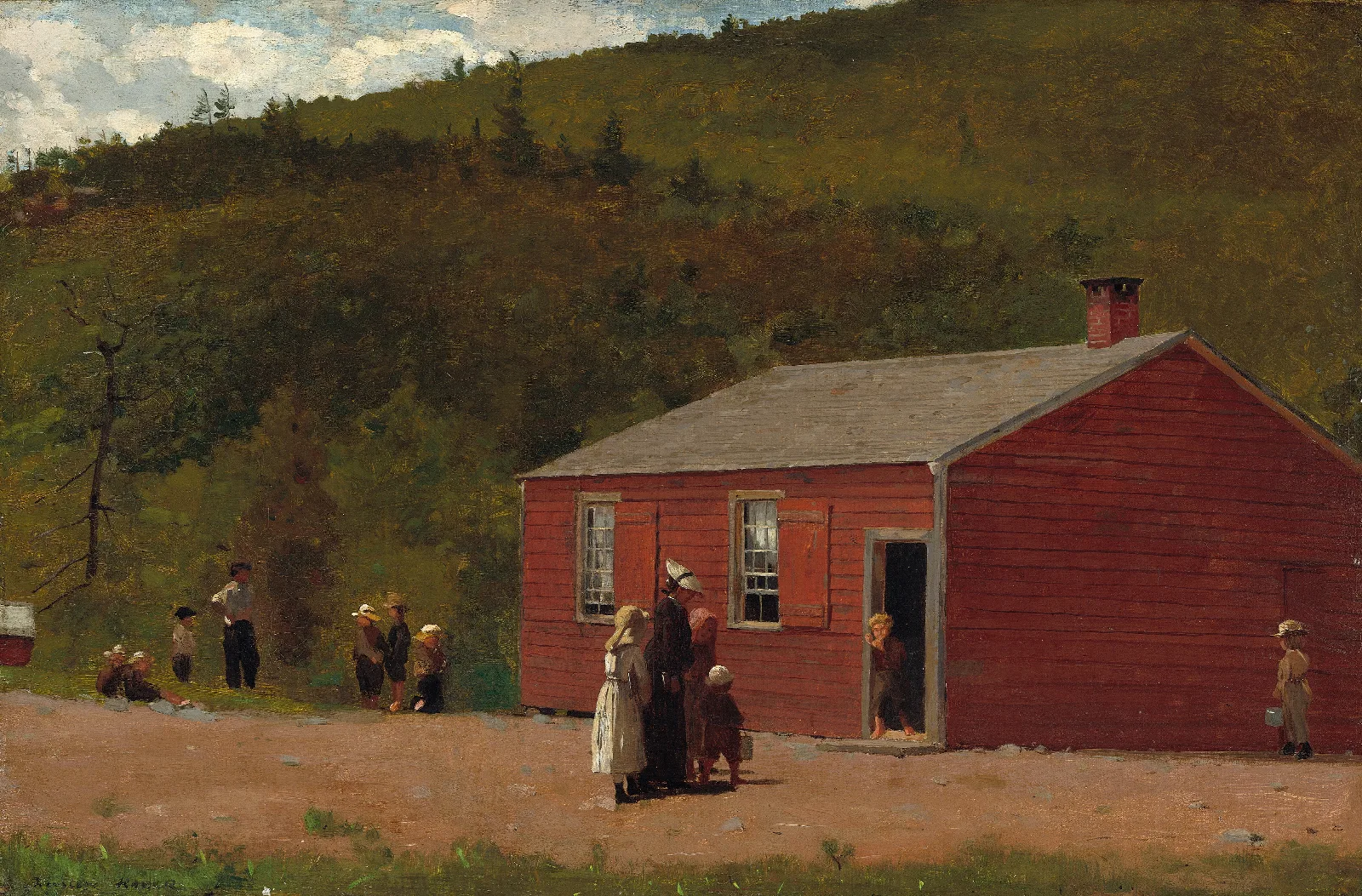 School Time Wall Art by Winslow Homer - Canvas Print