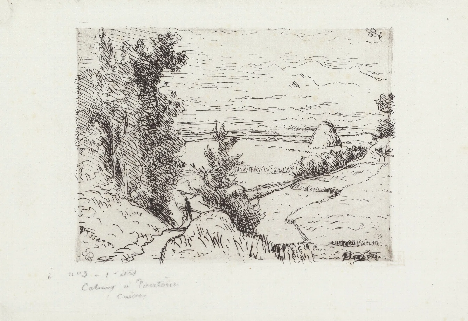 Coteaux A Pontoise Wall Art by Camille Pissarro - Canvas Print