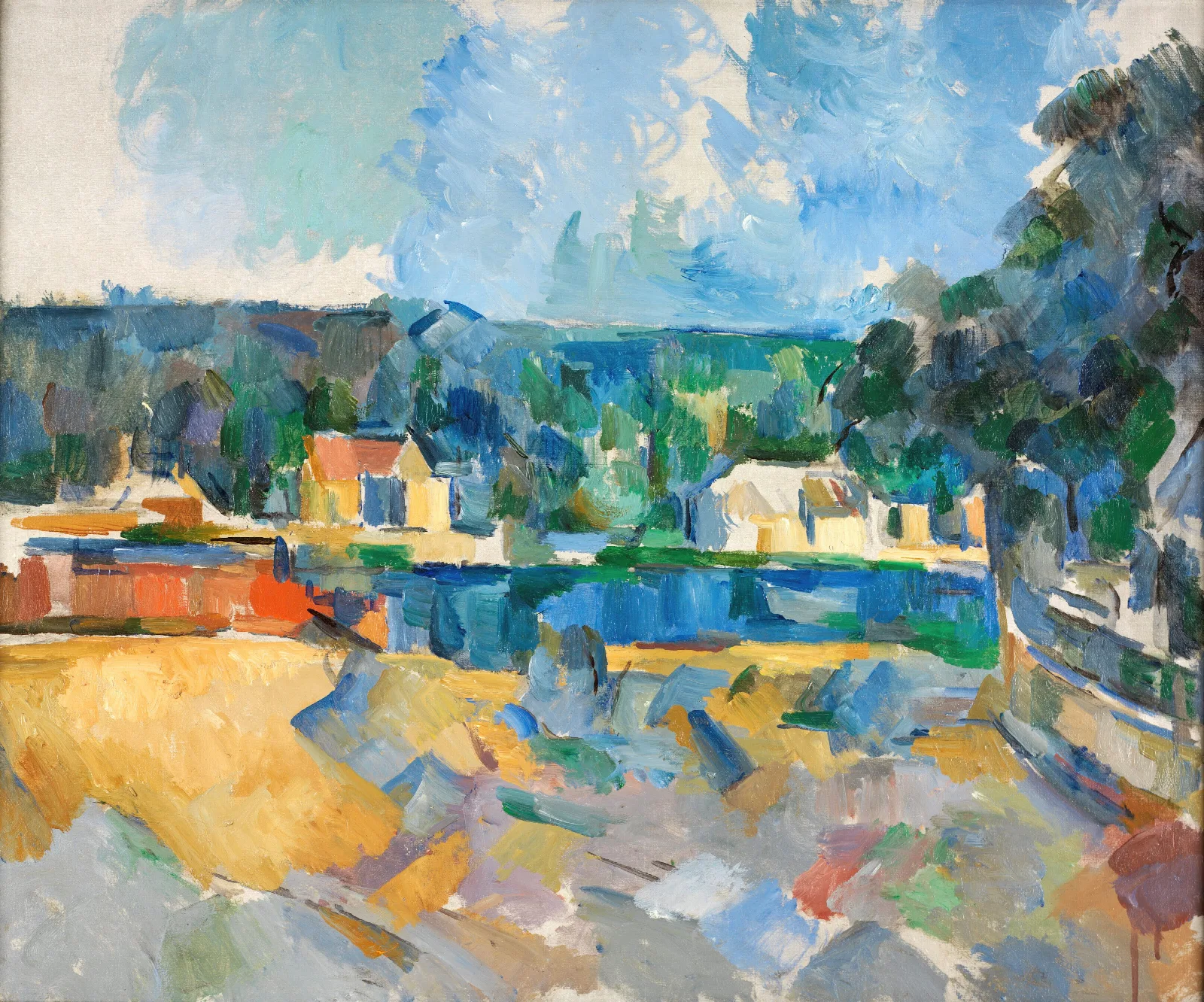 On The Banks Of A River Wall Art by Paul Cézanne - Canvas Print