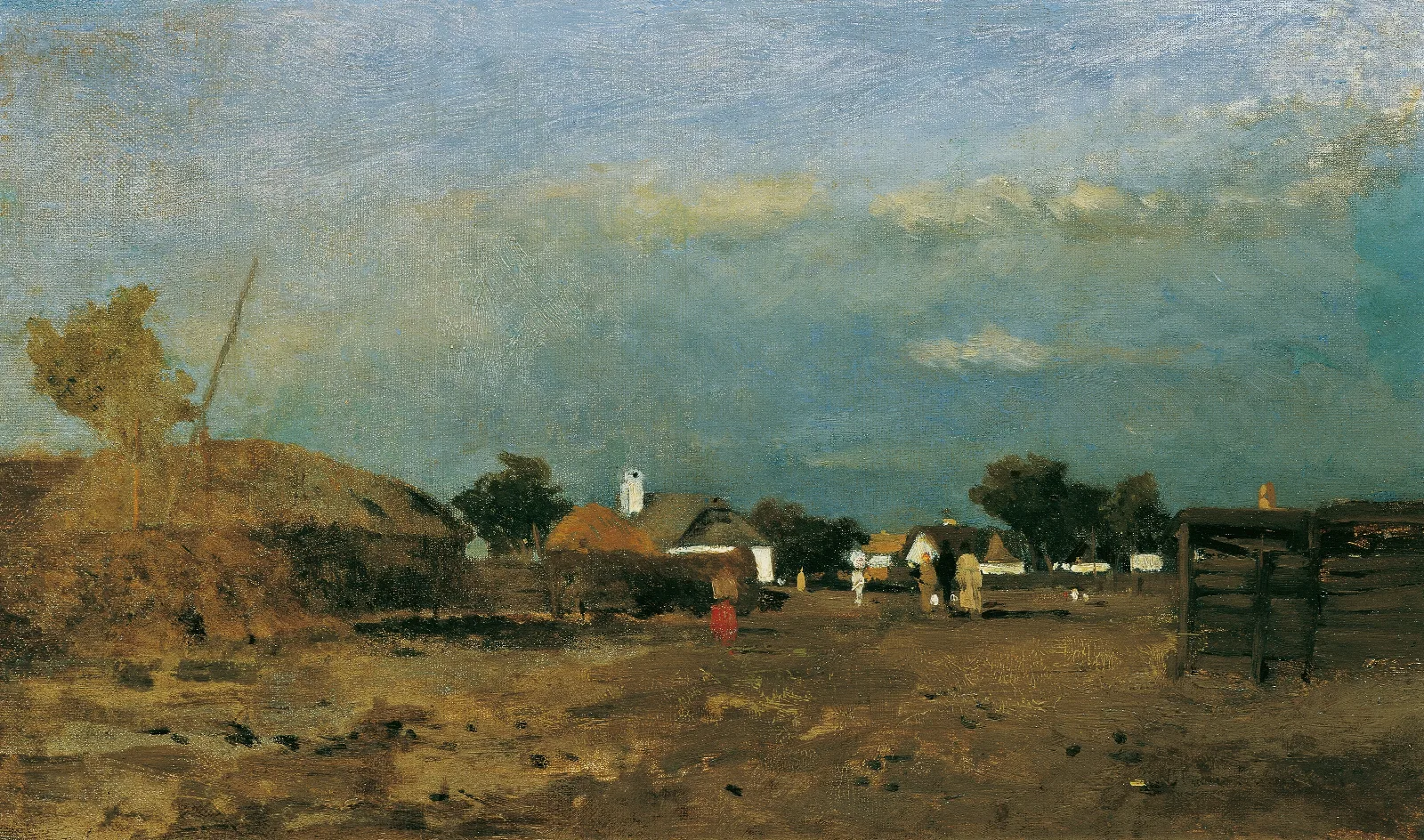 Landschaft In Der Puszta Szolnok Wall Art by Tina Blau - Canvas Print