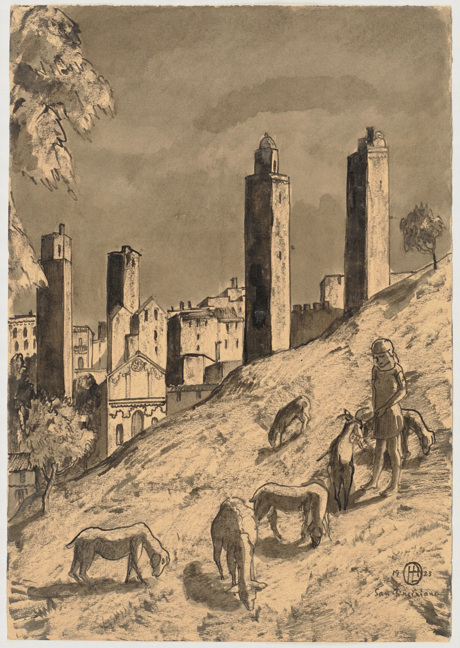 San Gimignano 4 Wall Art by Hermann Lismann - Canvas Print