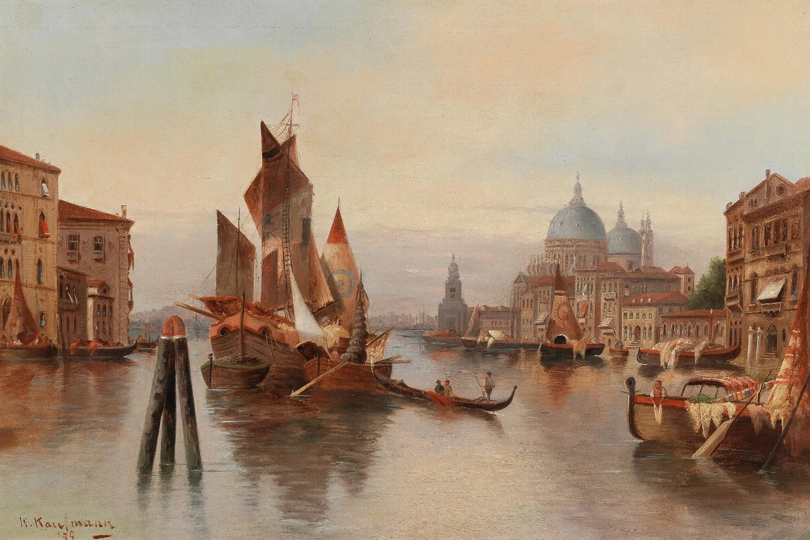 Venetian Scene 5 Wall Art by Karl Kaufmann - Canvas Print