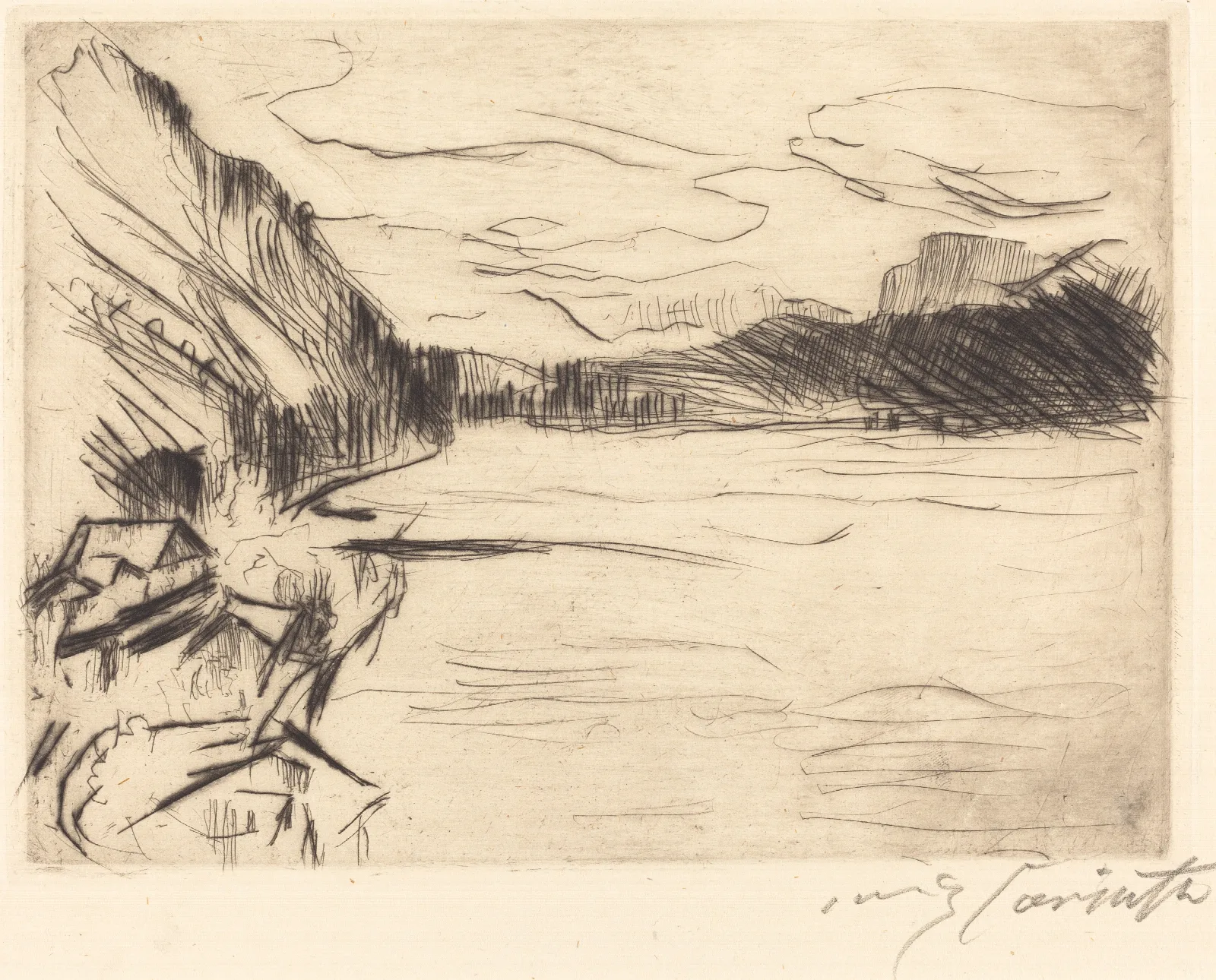 On Walchen Lake Am Walchensee Wall Art by Lovis Corinth - Canvas Print