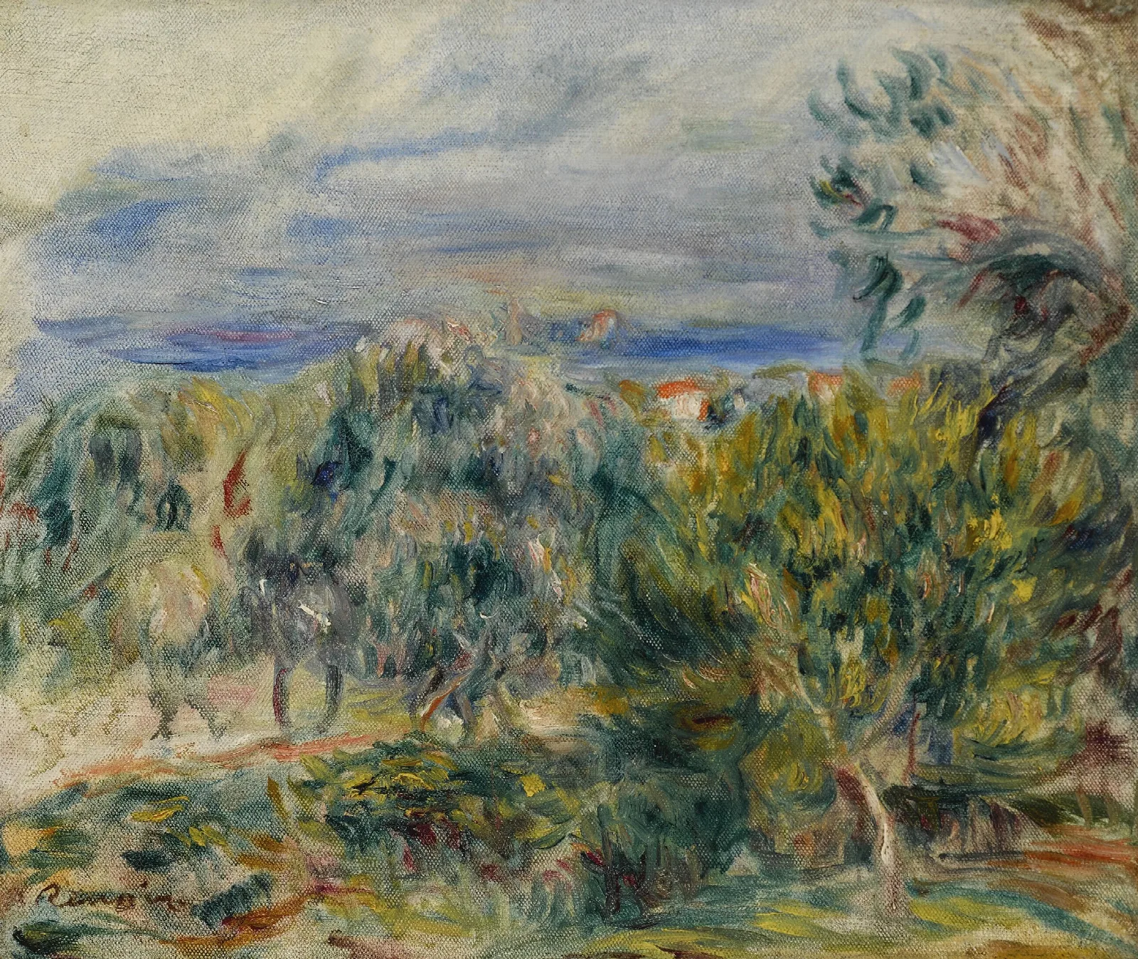 Paysage A Cagnes Wall Art by Pierre-Auguste Renoir - Canvas Print