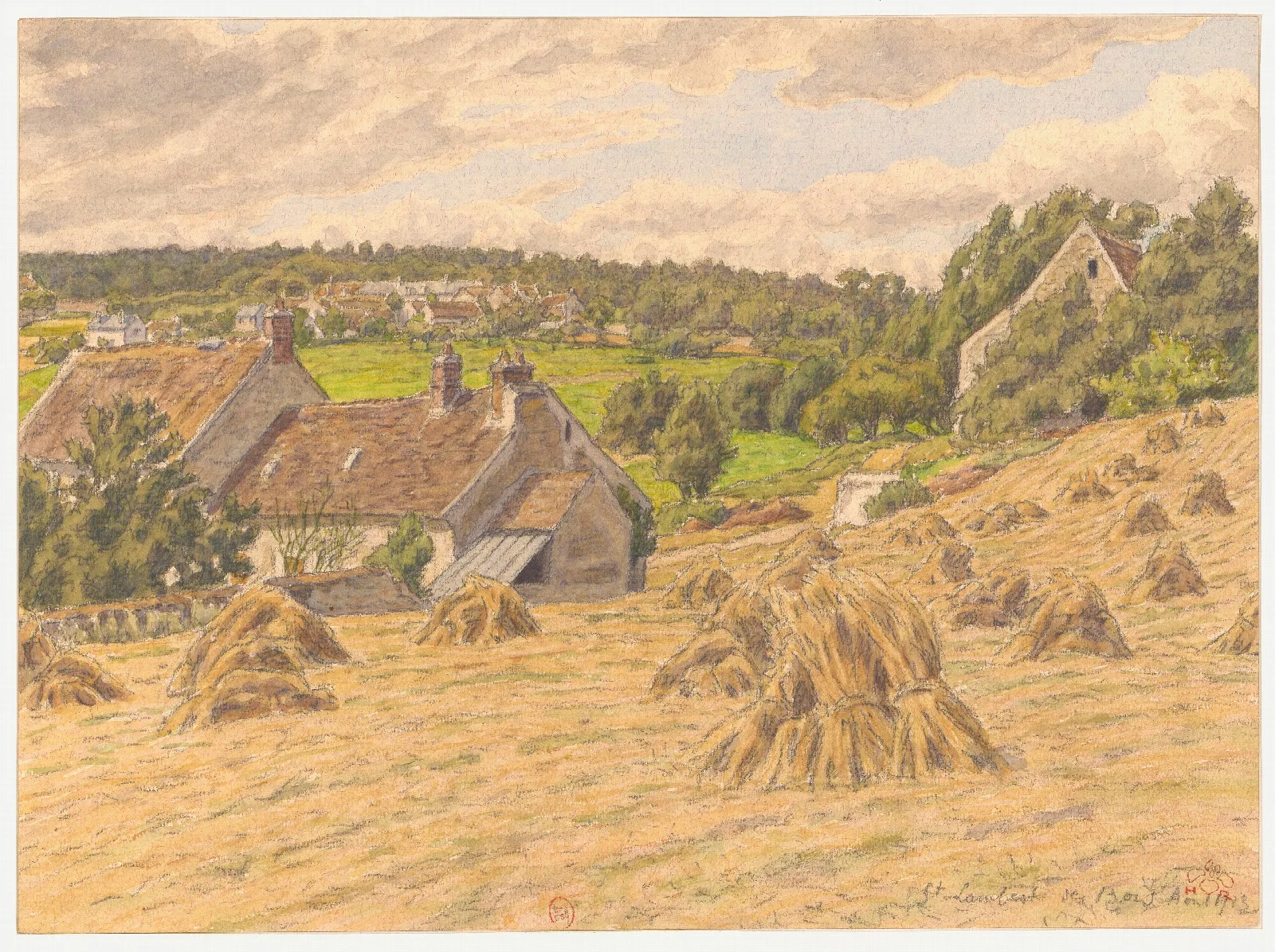 Saint Lambert Des Bois 3 Wall Art by Henri Rivière - Canvas Print