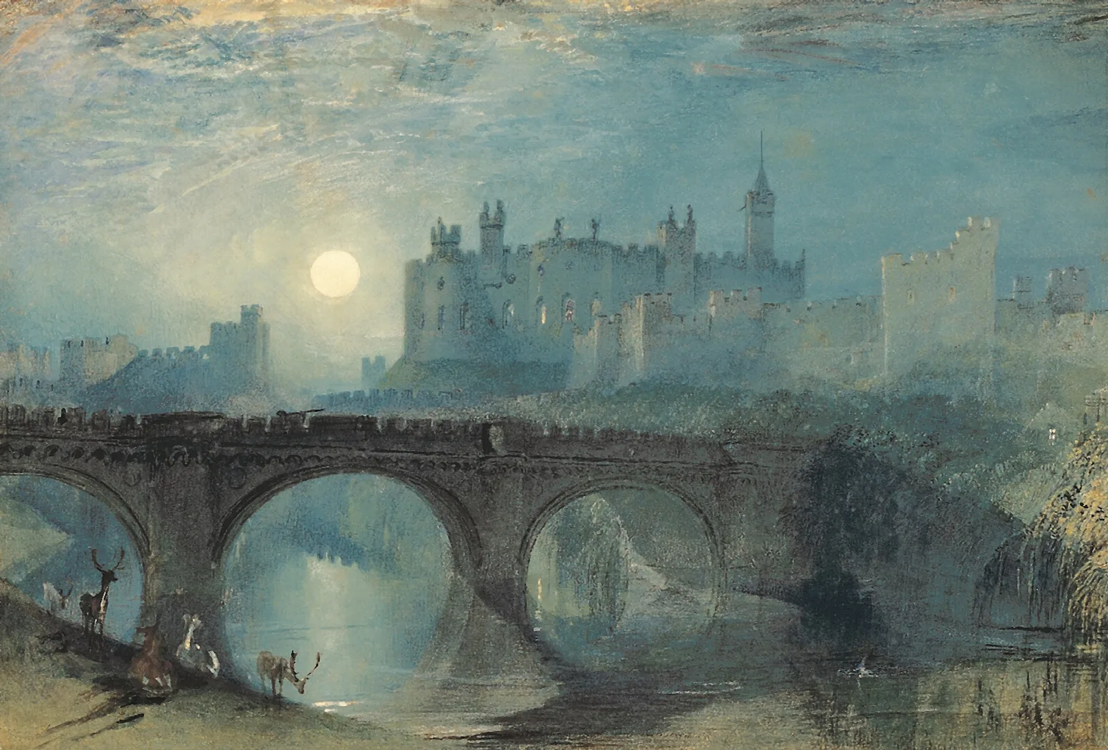 Alnwick Castle Wall Art by Joseph Mallord William Turner - Canvas Print