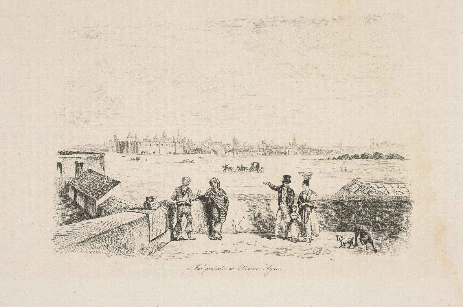 General View Of Buenos Aires Wall Art by Louis-Léopold Boilly - Canvas Print