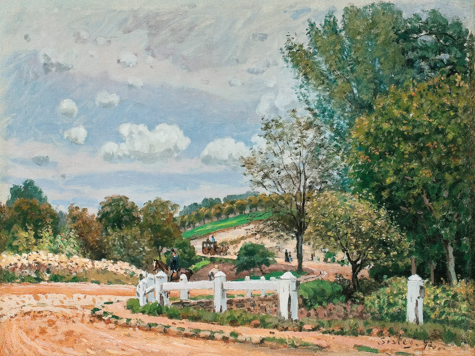La Route De Verrieres Wall Art by Alfred Sisley - Canvas Print