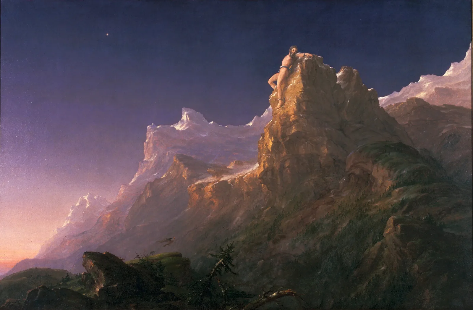 Prometheus Bound 2 Wall Art by Thomas Cole - Canvas Print