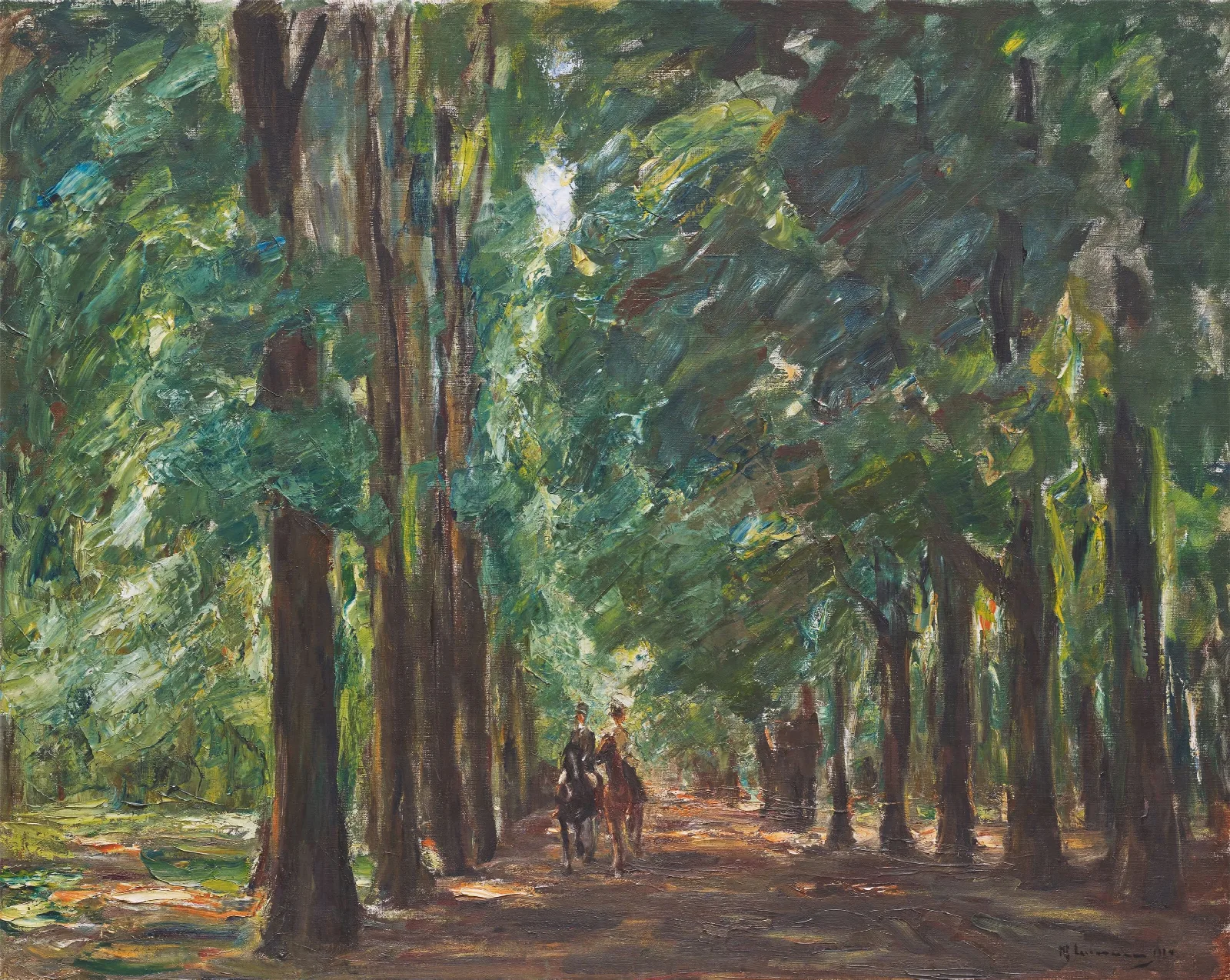 Reiter In Der Allee Bei Sakrow Wall Art by Max Liebermann - Canvas Print