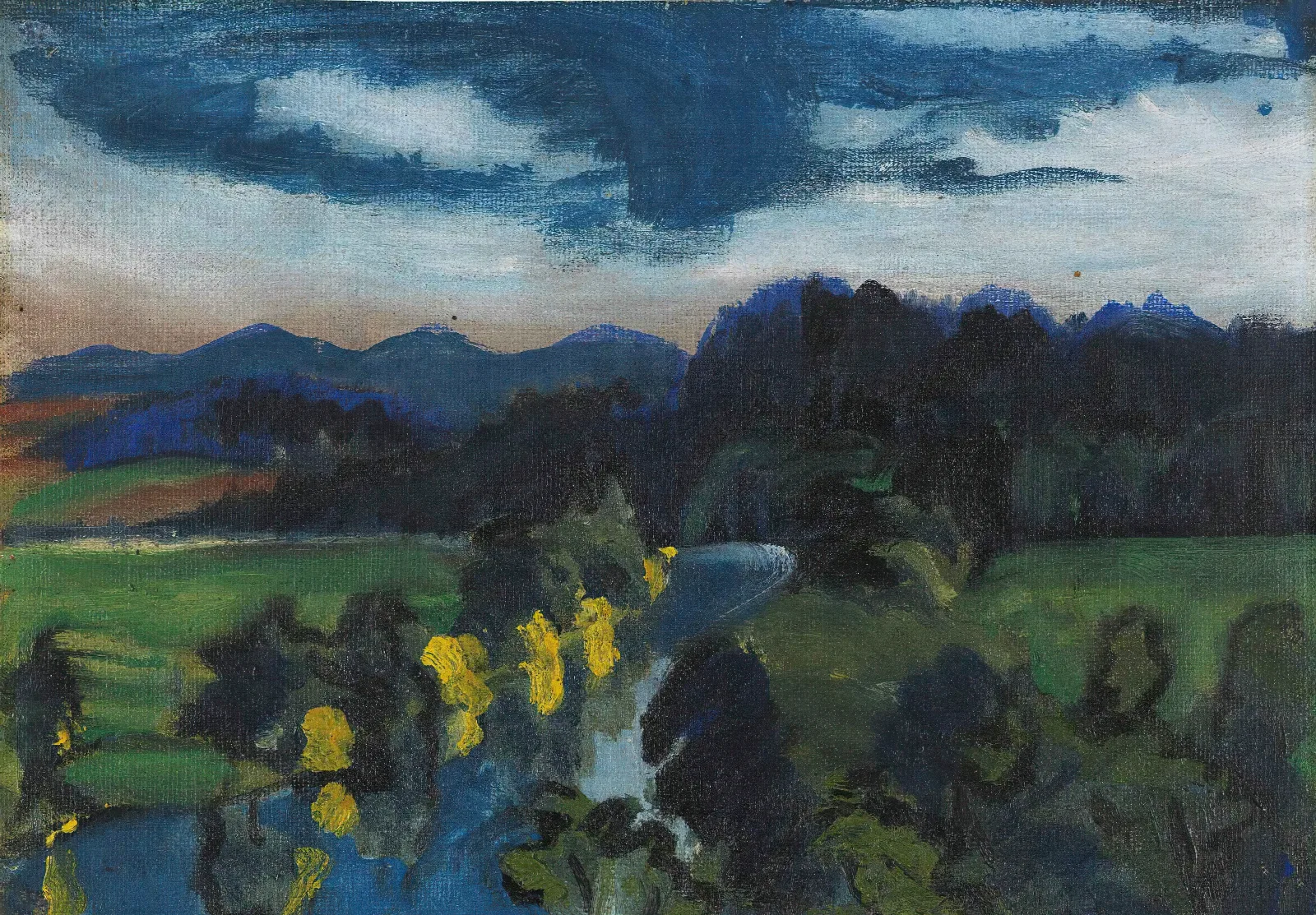 Die Mulde Bei Lichtenwalde Wall Art by Ernst Ludwig Kirchner - Canvas Print