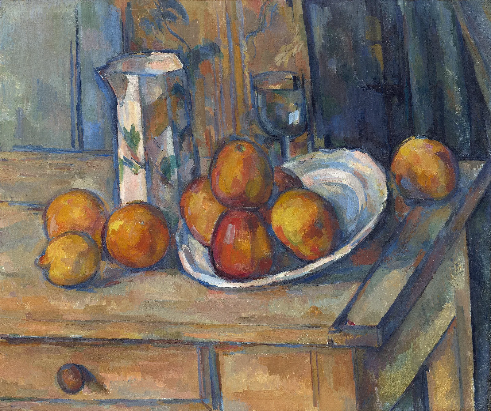 Still Life With Milk Jug And Fruit Wall Art by Paul Cézanne - Canvas Print