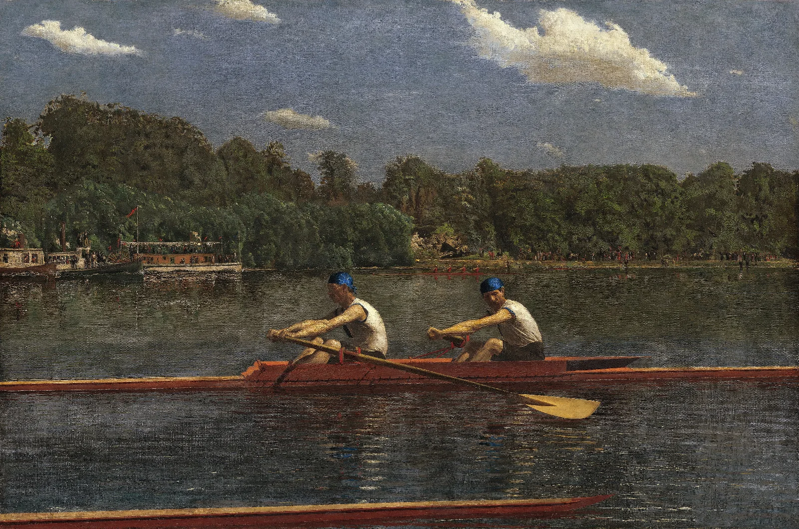 The Biglin Brothers Racing Wall Art by Thomas Eakins - Canvas Print