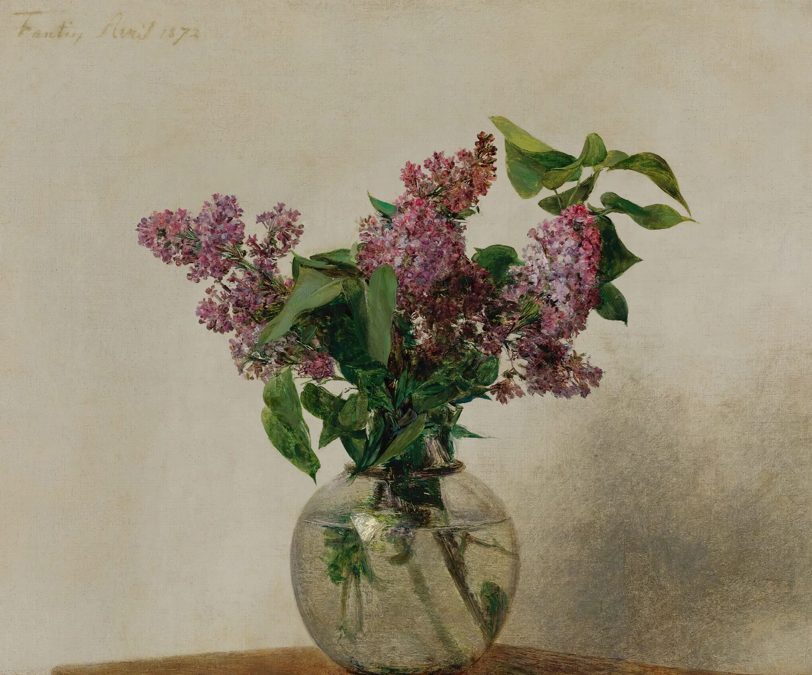 Lilas 4 Wall Art by Henri Fantin-Latour - Canvas Print