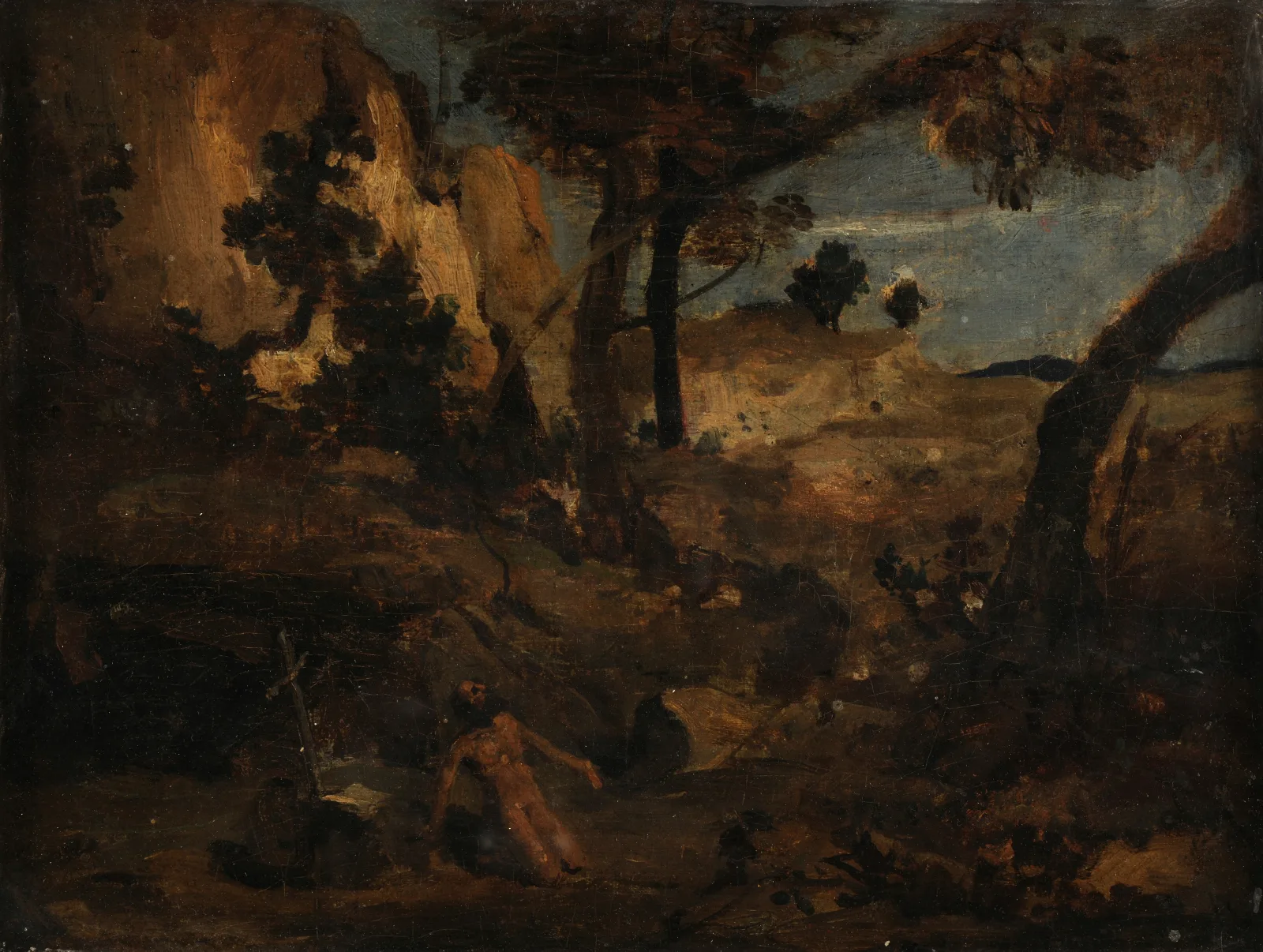 Saint Jerome 33 Wall Art by Jean-Baptiste-Camille Corot - Canvas Print