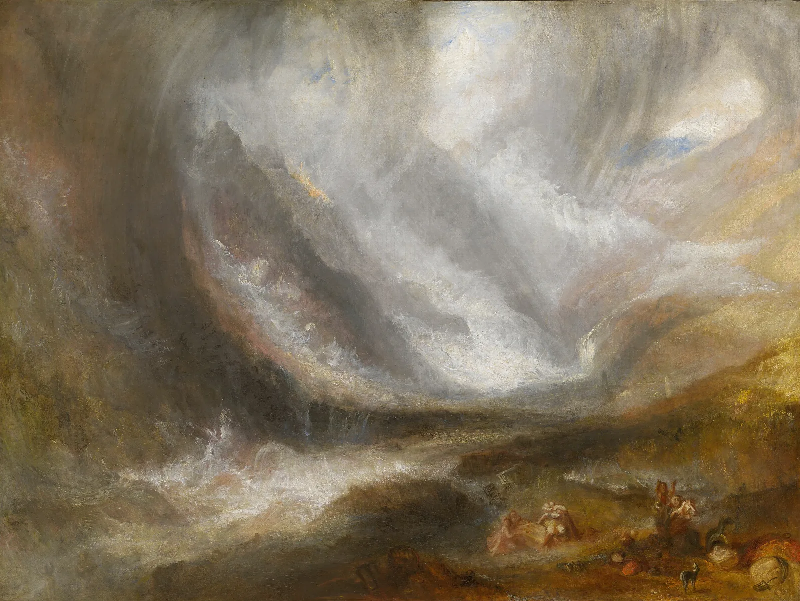 Valley Of Aosta Snowstorm Avalanche And Thunderstorm Wall Art by Joseph Mallord William Turner - Canvas Print