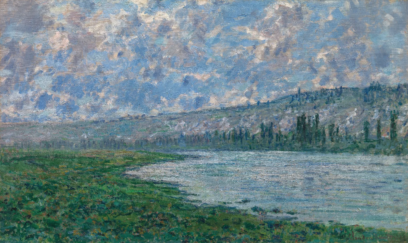 The Seine At Vetheuil Wall Art by Claude Monet - Canvas Print
