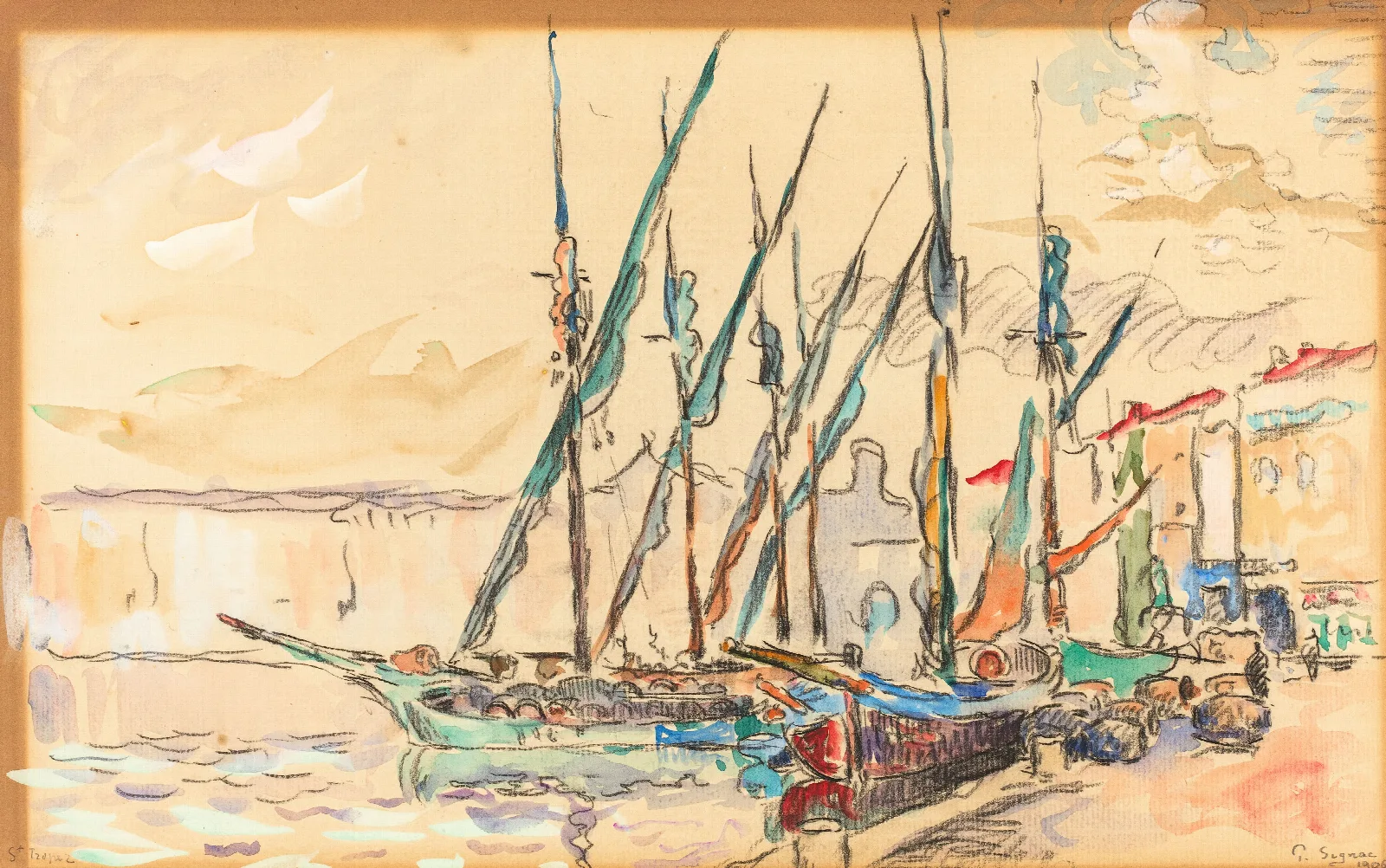 St Tropez Wall Art by Paul Signac - Canvas Print