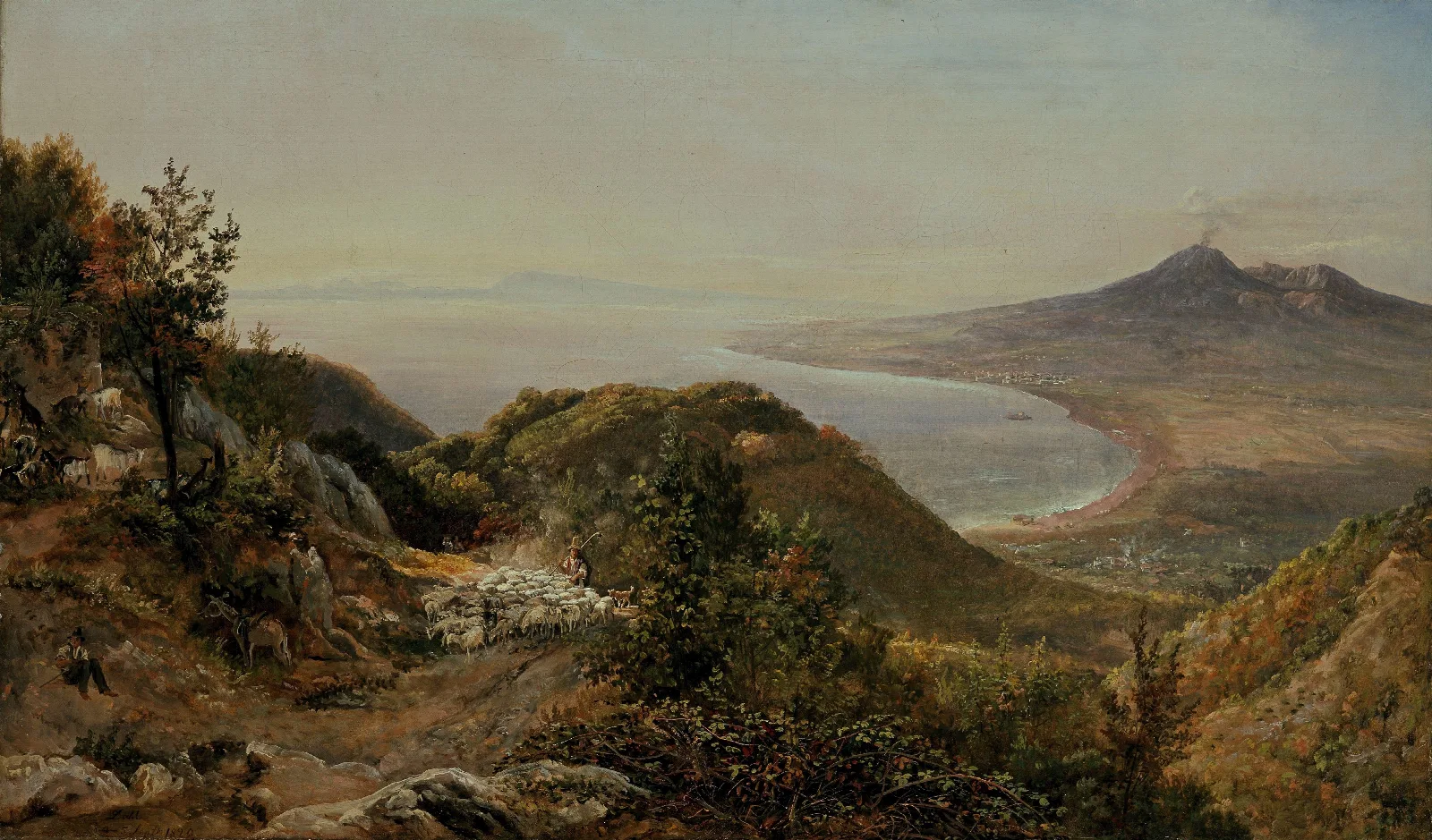 View From Pimonte Wall Art by Johan Christian Dahl - Canvas Print
