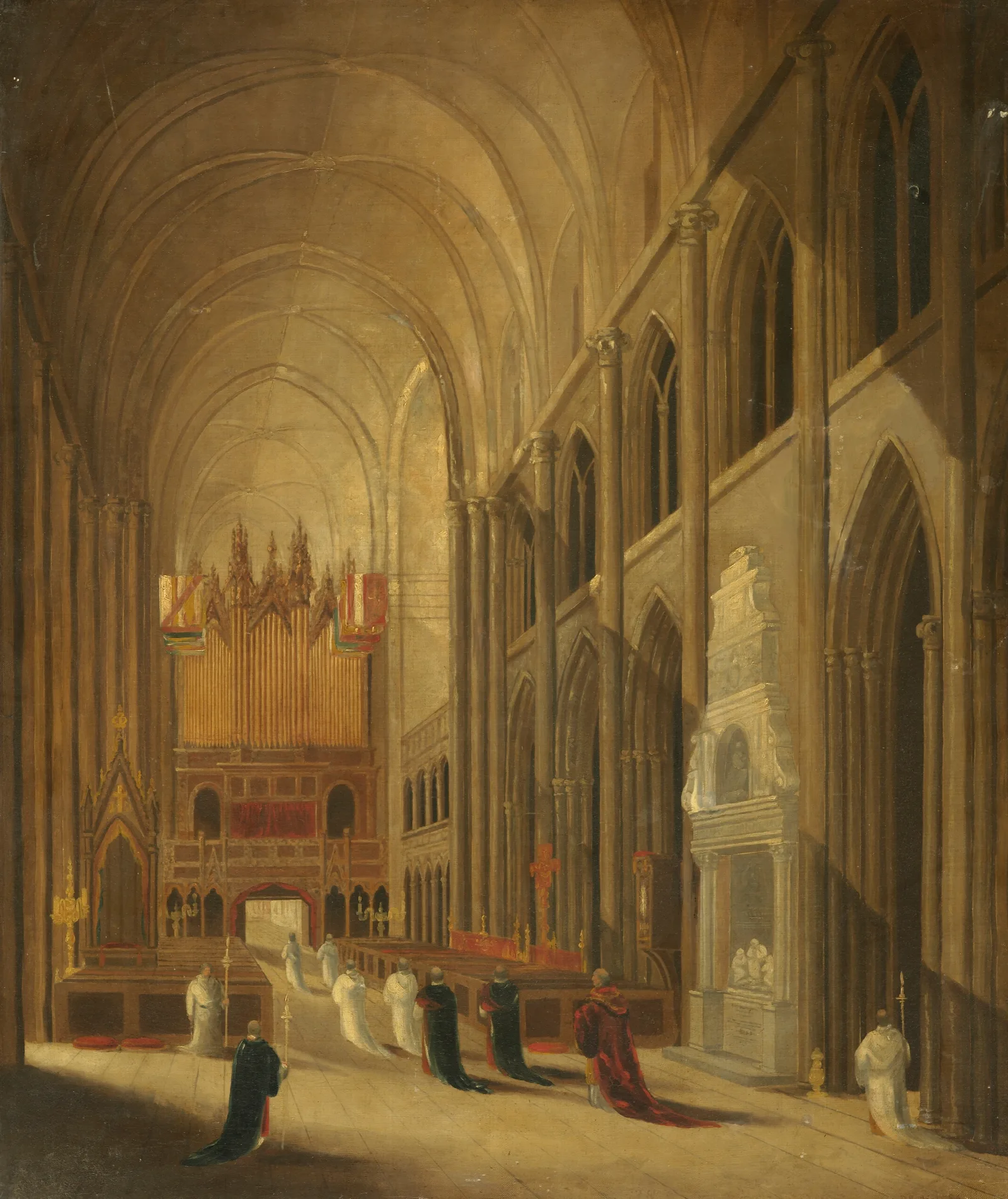 Going To Mass Wall Art by David Roberts - Canvas Print