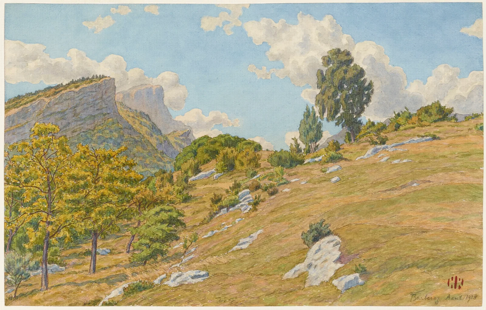 Plateaux De Barberaz Wall Art by Henri Rivière - Canvas Print