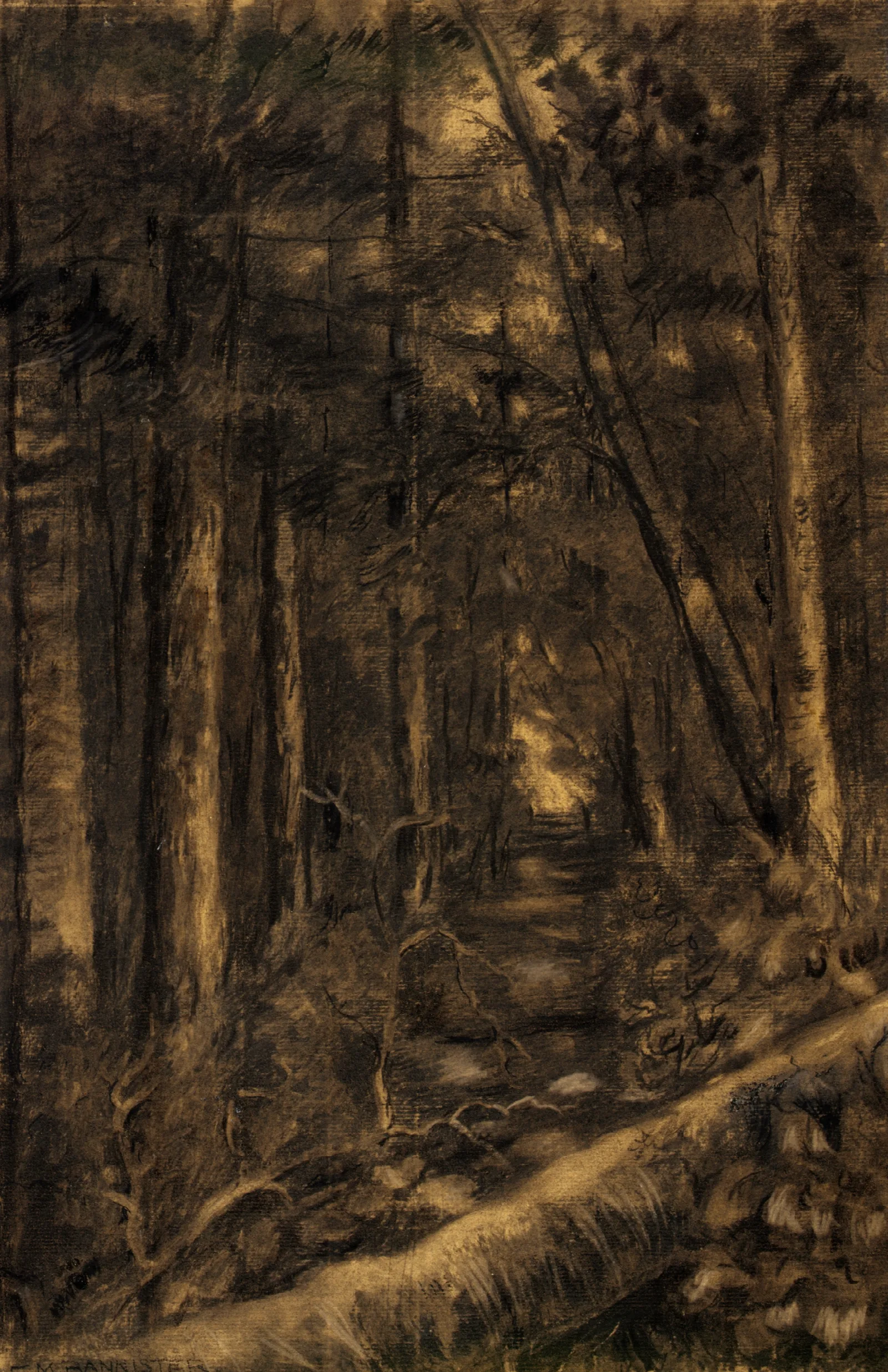 Landscape With Path Through Forest Wall Art by Edward Mitchell Bannister - Canvas Print
