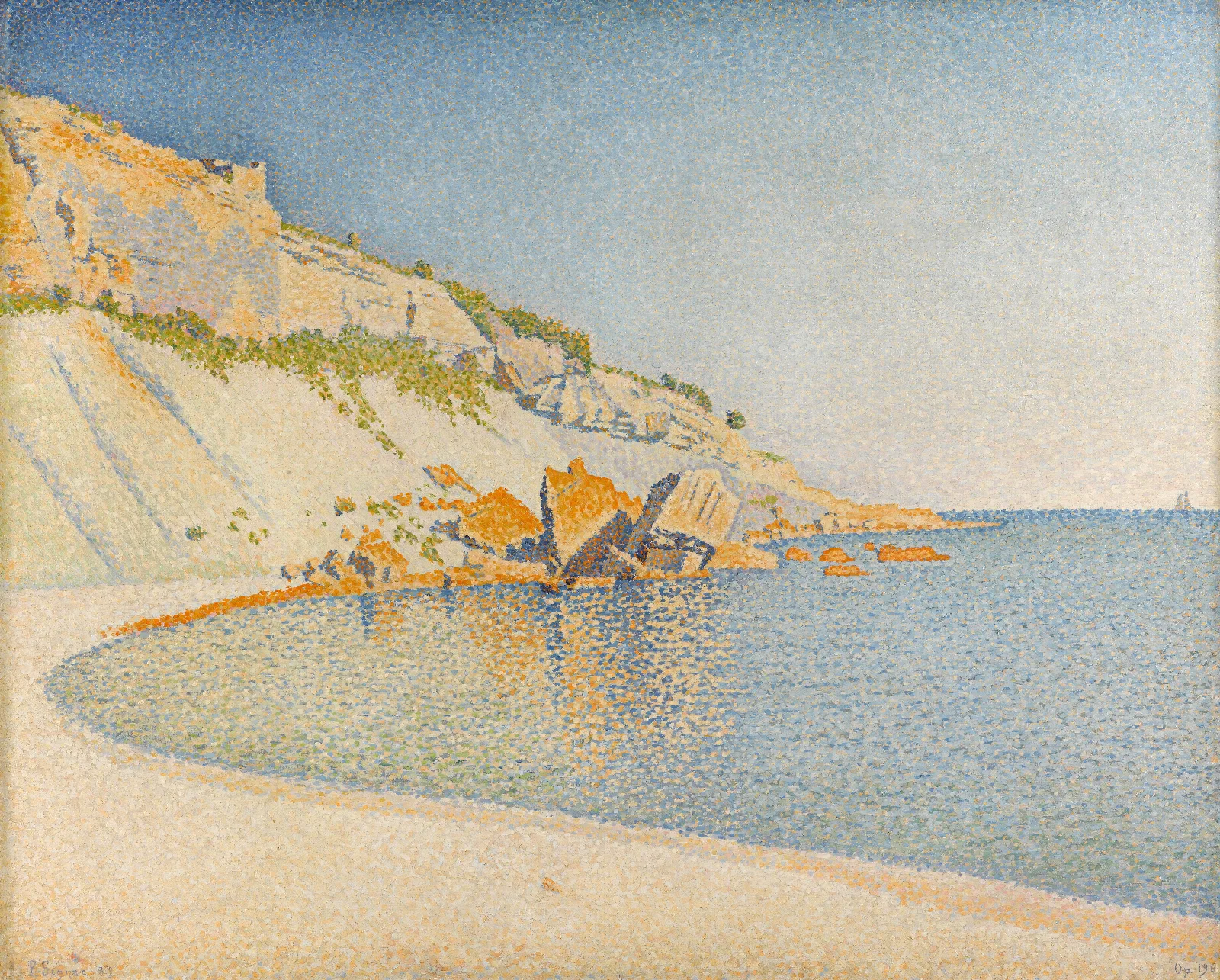Cassis Cap Lombard Opus 196 Wall Art by Paul Signac - Canvas Print