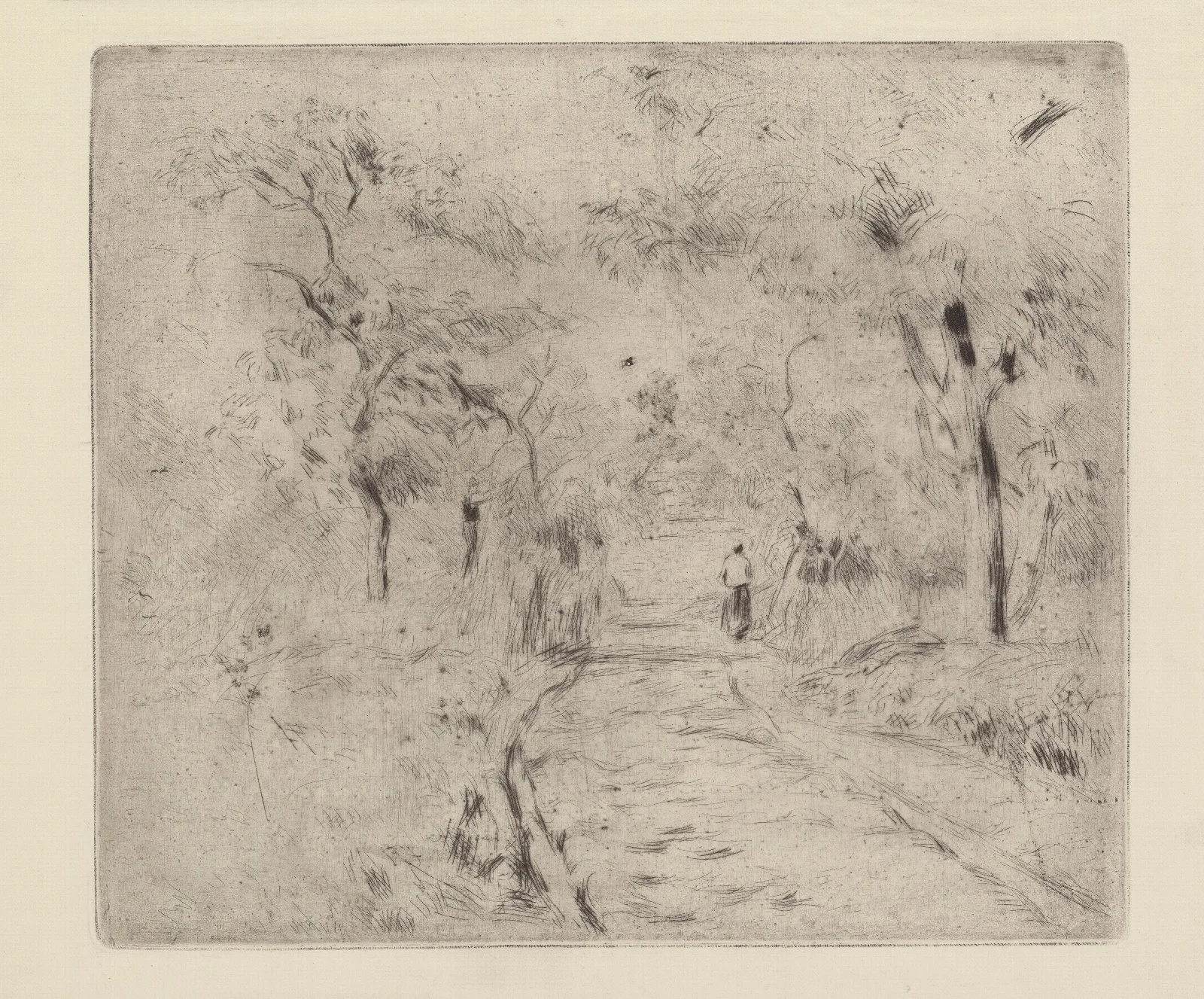 Dans Les Champs A Ennery Wall Art by Camille Pissarro - Canvas Print