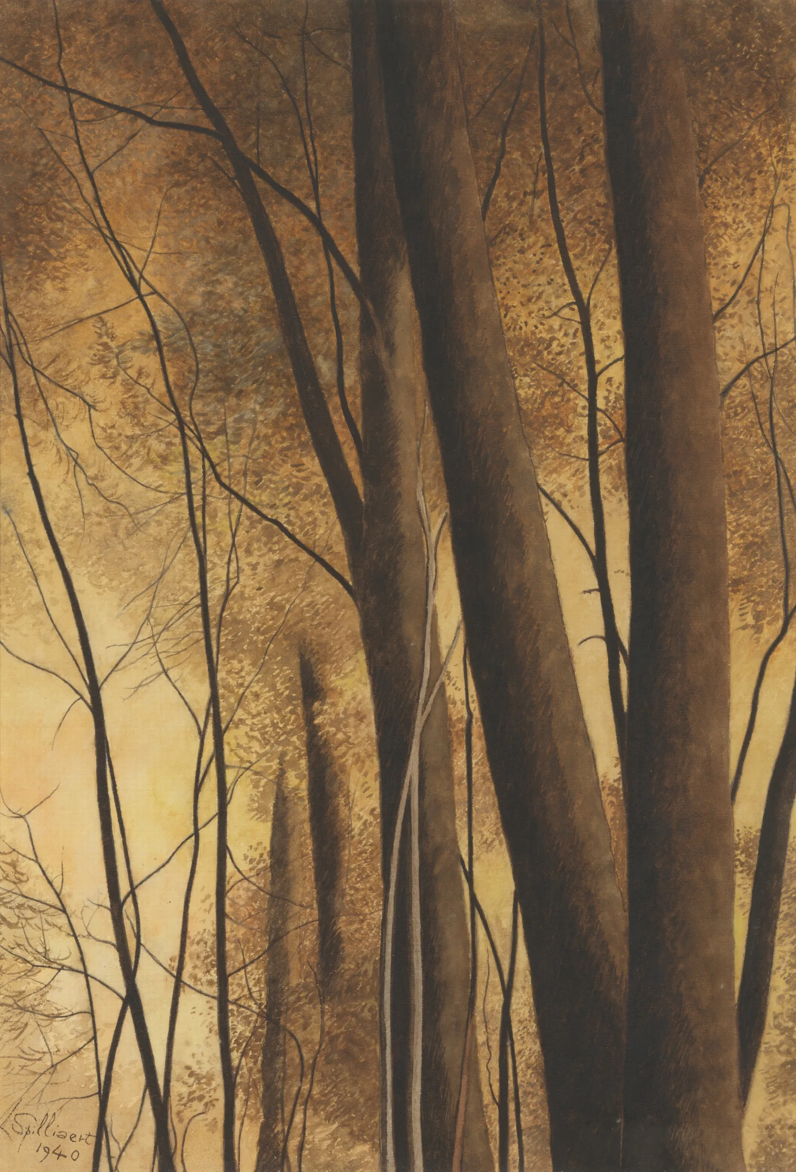Bomen 3 Wall Art by Léon Spilliaert - Canvas Print